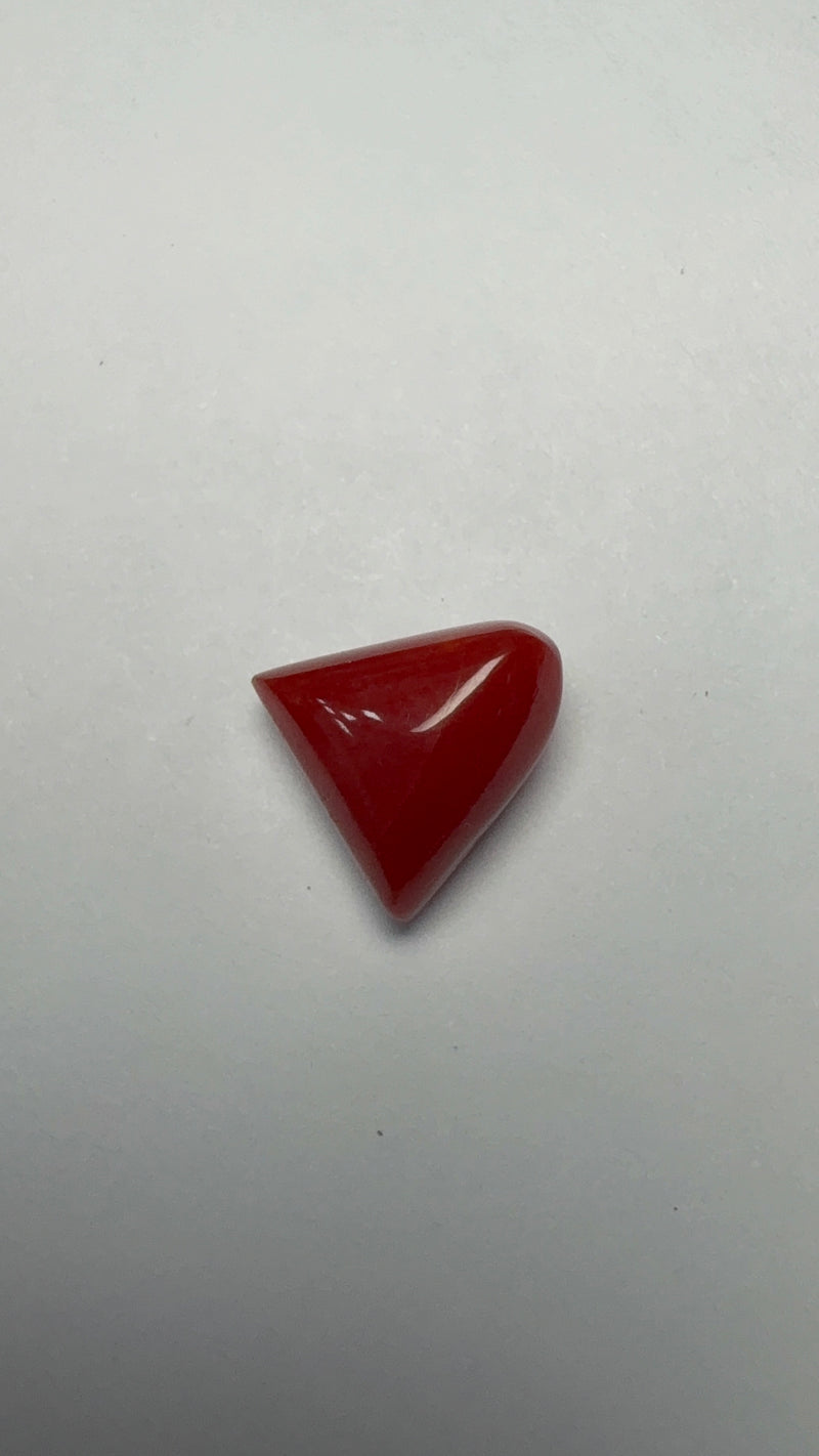 Red Coral – 5.90 Carat – Italy – Triangular