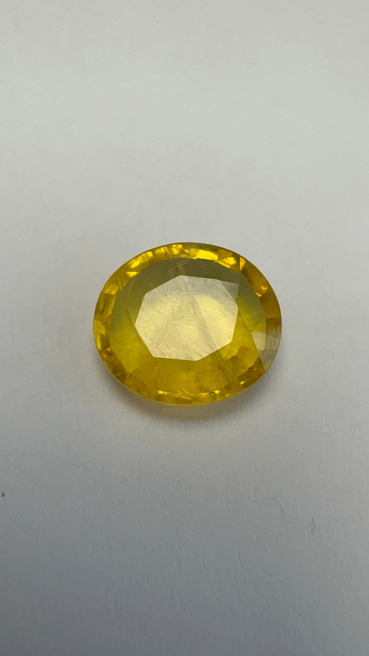 Yellow Sapphire 4.75 carat BKR-101 front view