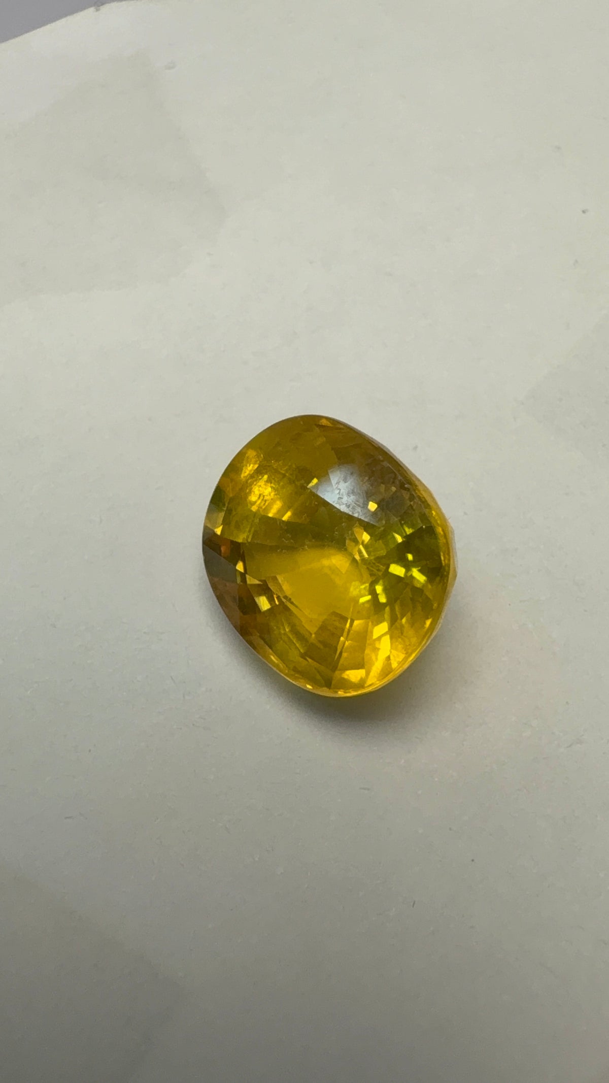 Yellow Sapphire 8.53 carat BKR-115 alternate face-up view