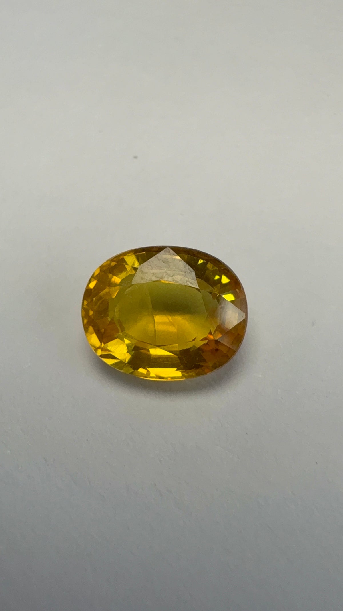 Yellow Sapphire 3.26 carat BKR-120 angled view
