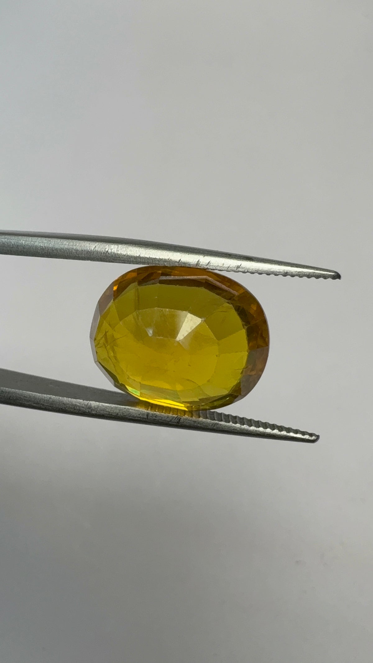 Yellow Sapphire 12.86 carat BKR-139 angled view