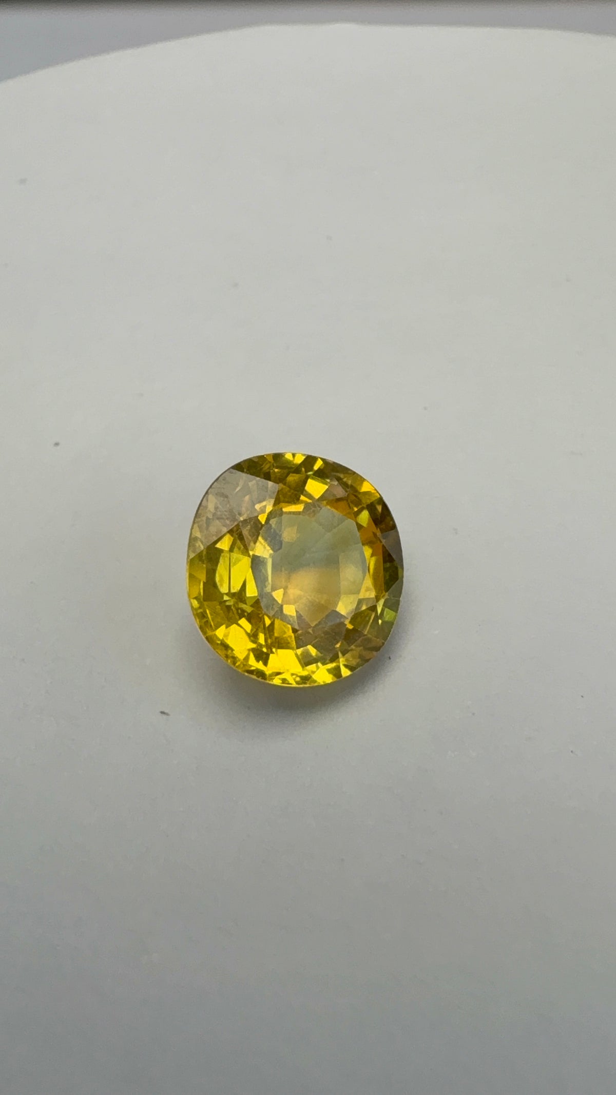 Yellow Sapphire 2.97 carat BKR-173 angled view