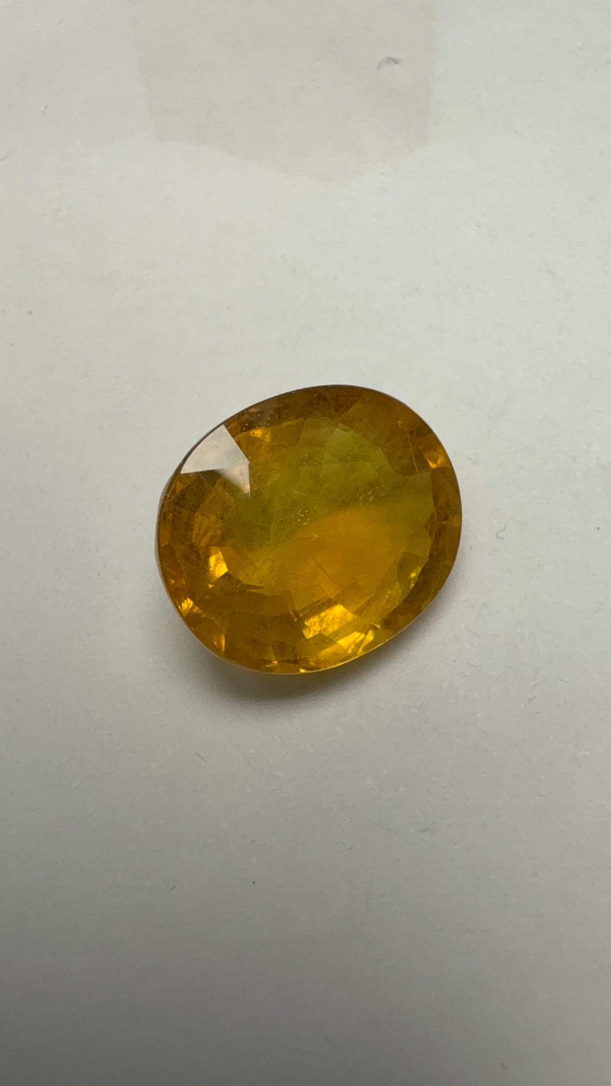 Yellow Sapphire 7.80 carat BKR-177 alternate face-up view