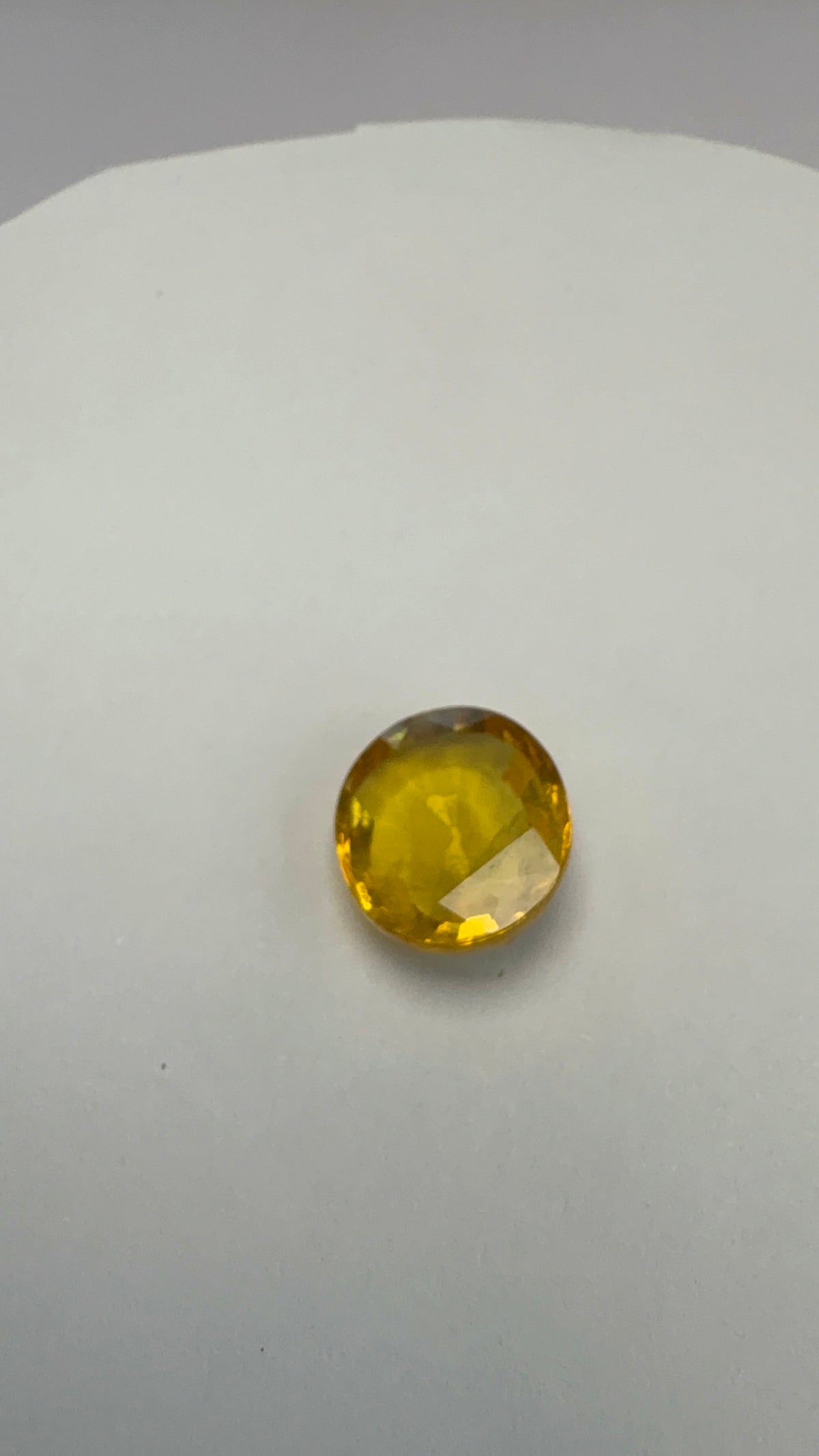 Yellow Sapphire 4.96 carat BKR-183 angled view