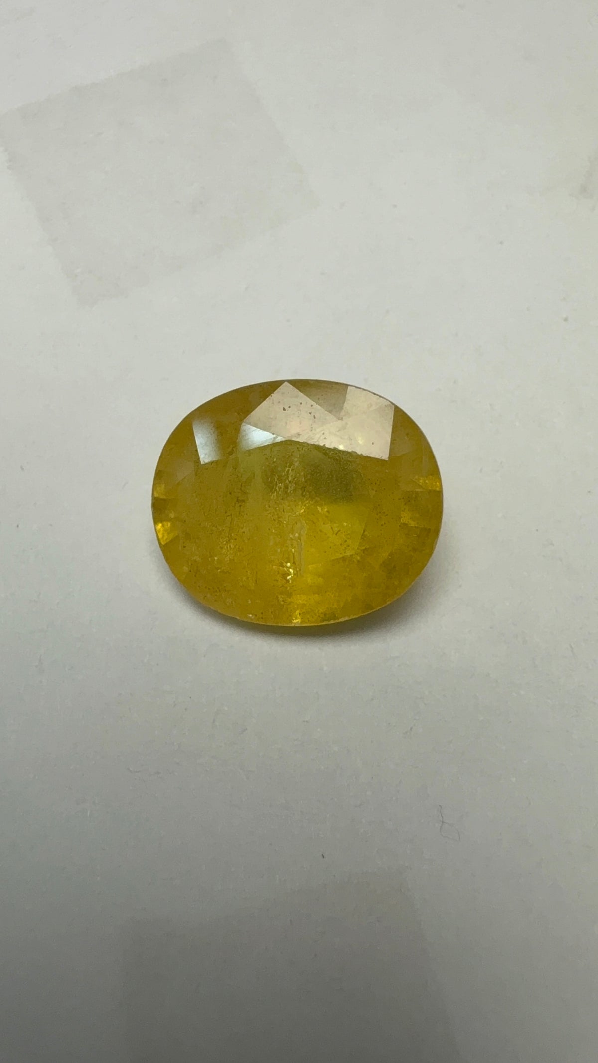 Yellow Sapphire 6.53 carat BKR-185 alternate face-up view