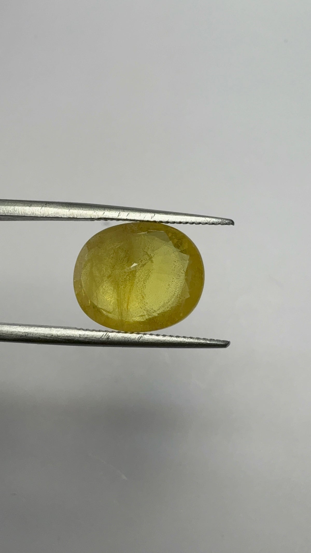 Yellow Sapphire 6.53 carat BKR-185 angled view