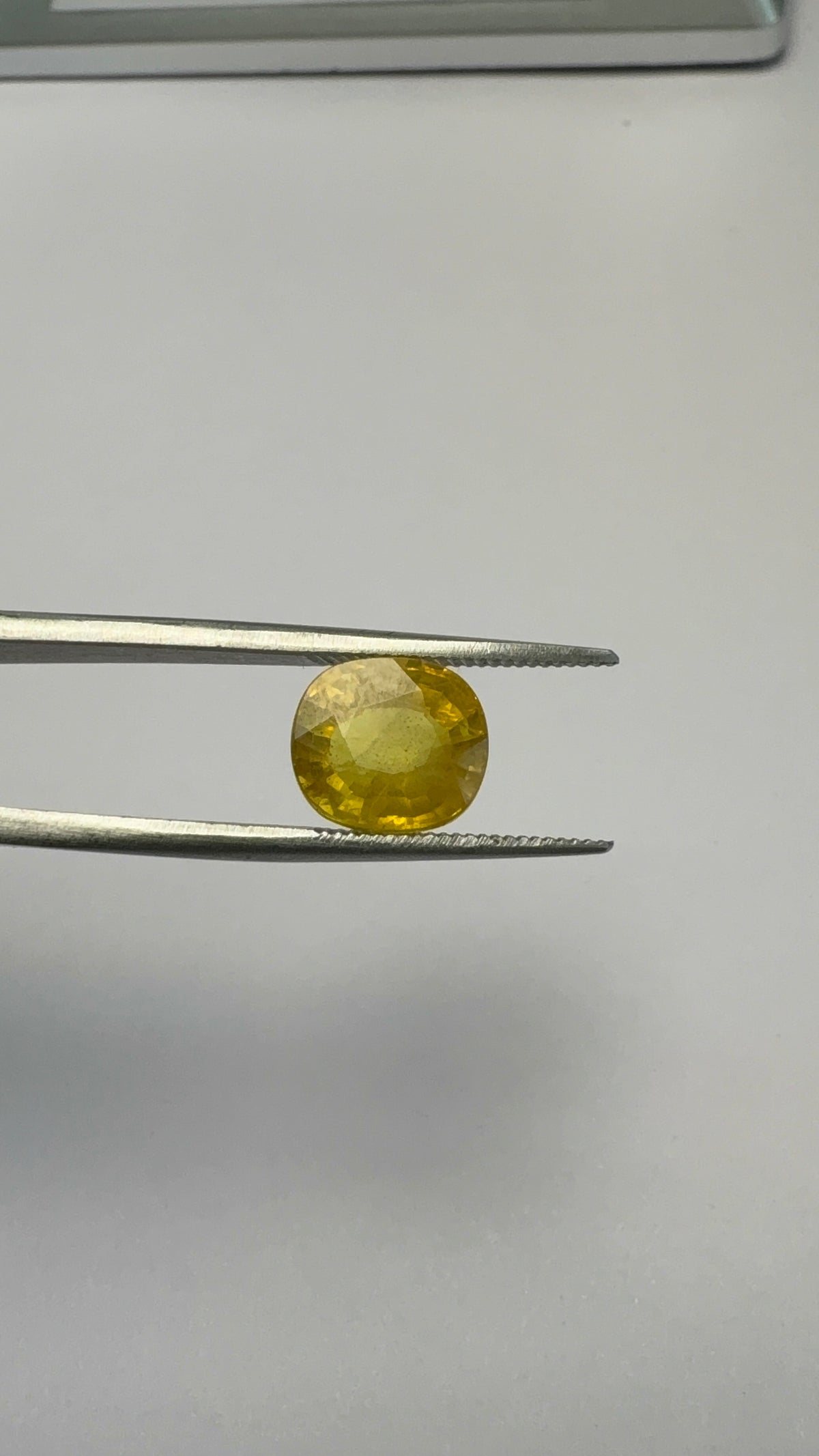 Yellow Sapphire 4.34 carat BKR-210 angled view