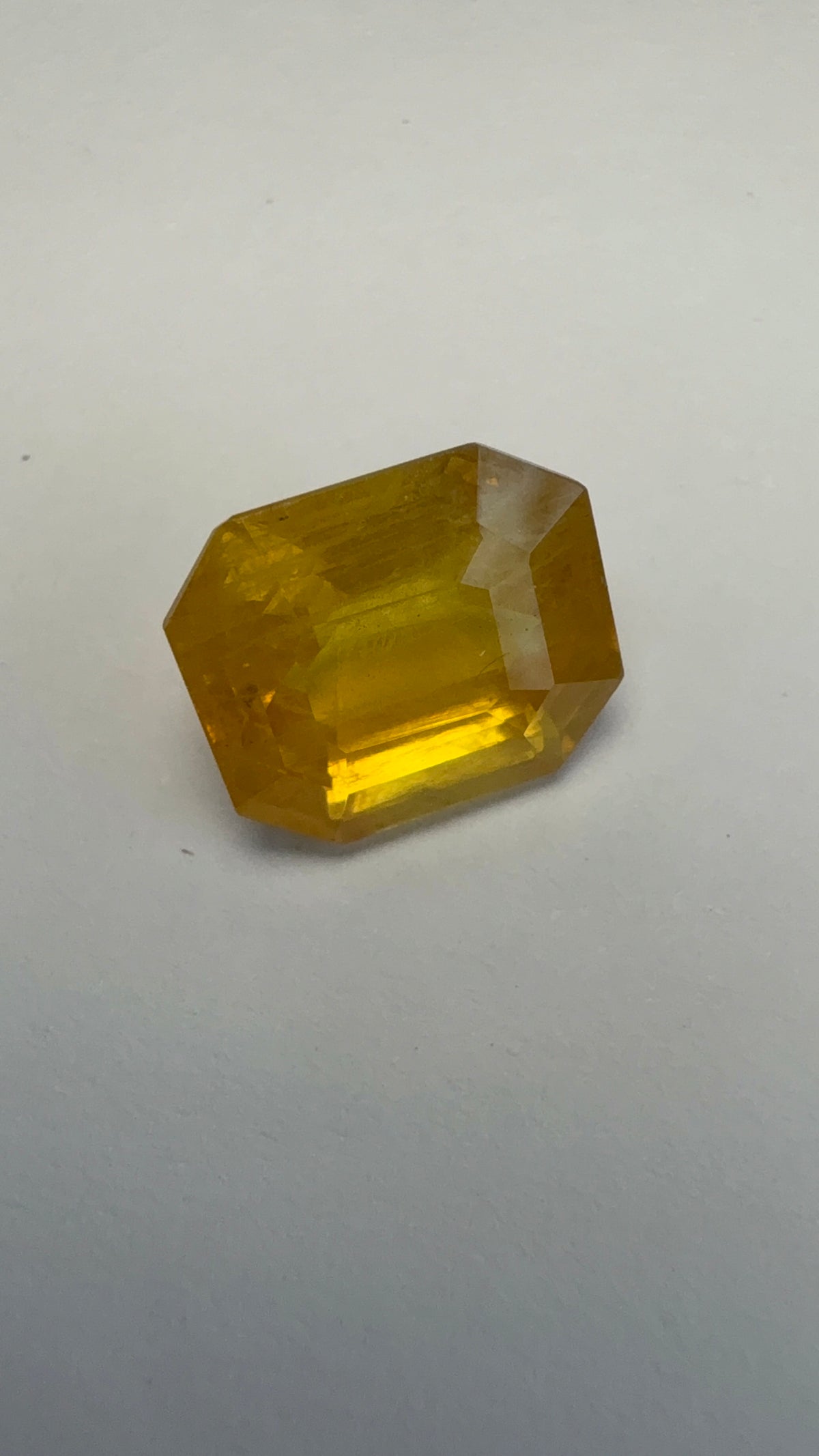 Yellow Sapphire 7.81 carat BKR-213 close view