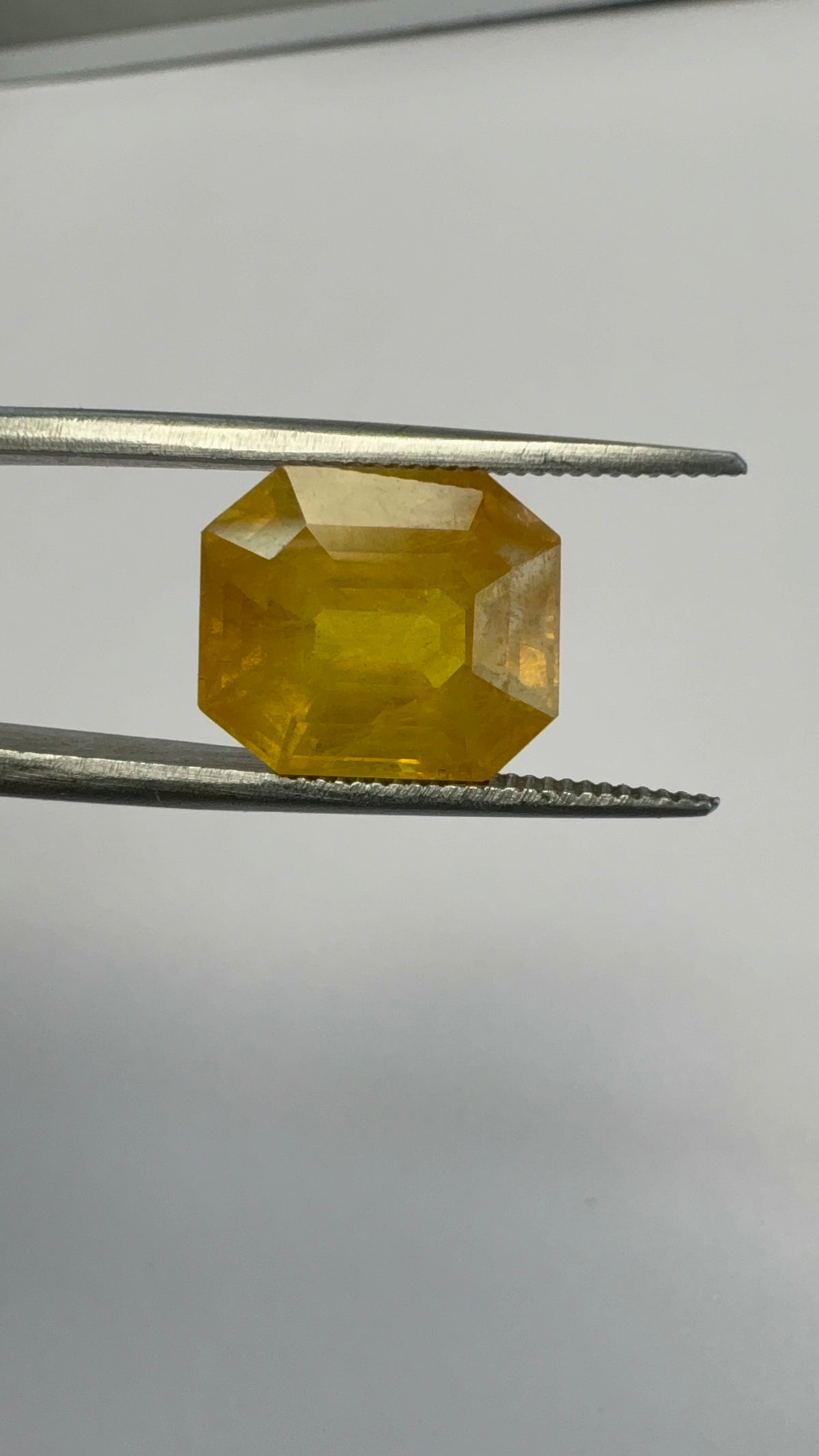 Yellow Sapphire 7.81 carat BKR-213 angled view
