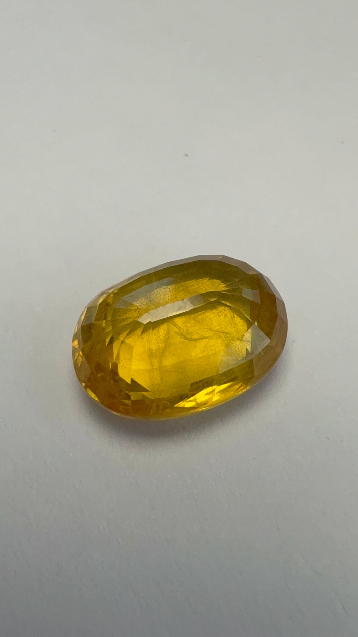 Yellow Sapphire 8.86 carat BKR-222 face-up view