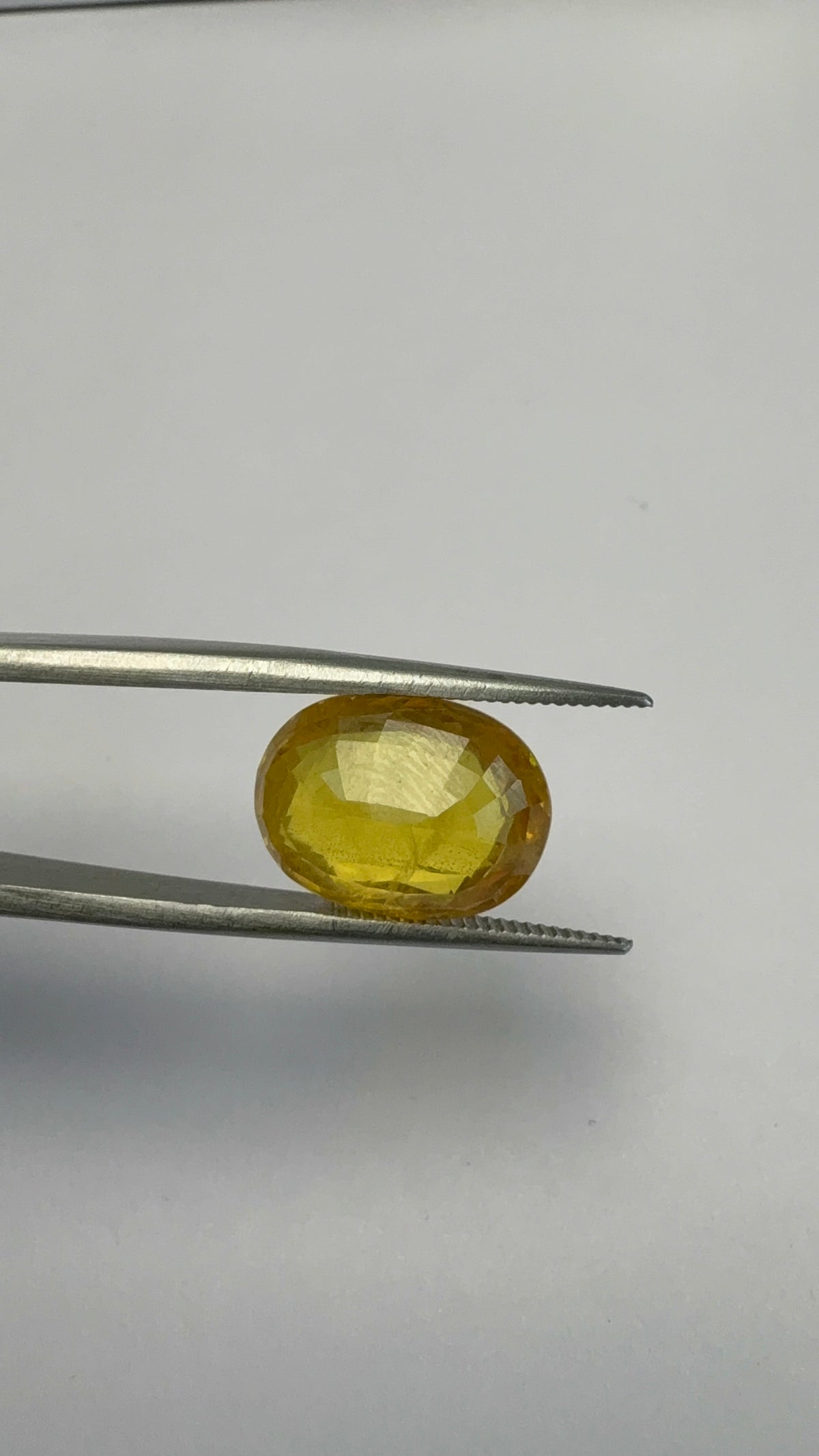 Yellow Sapphire 8.86 carat BKR-222 angled view
