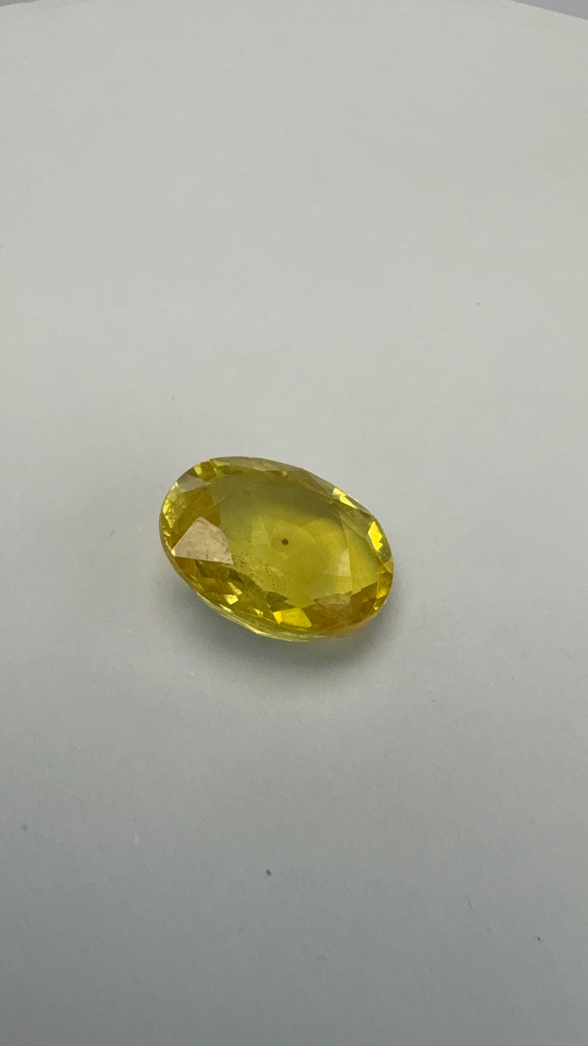 Yellow Sapphire 4.95 carat BKR-237 angled view