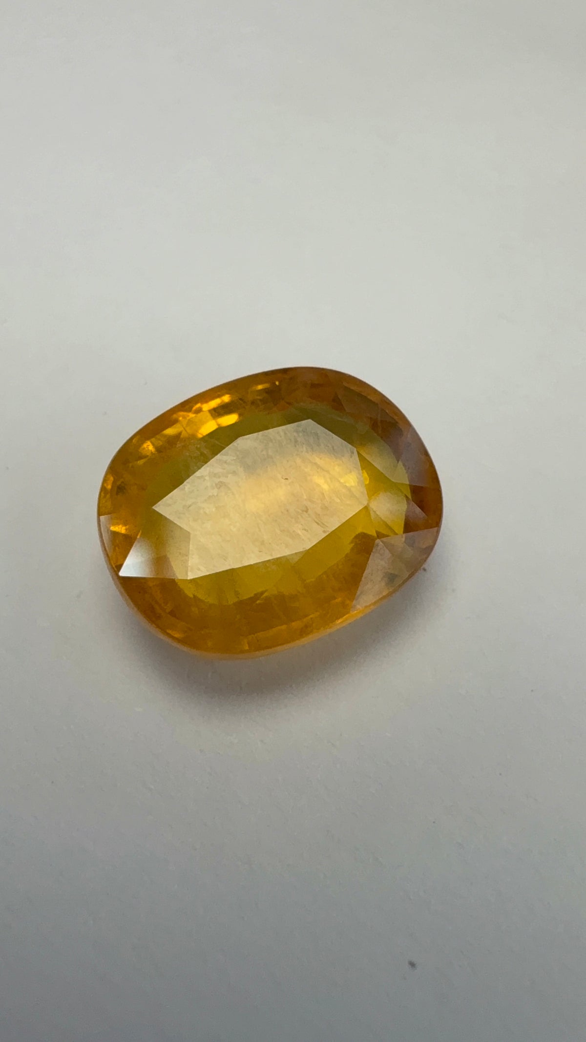Yellow Sapphire 7.84 carat BKR-248 close view