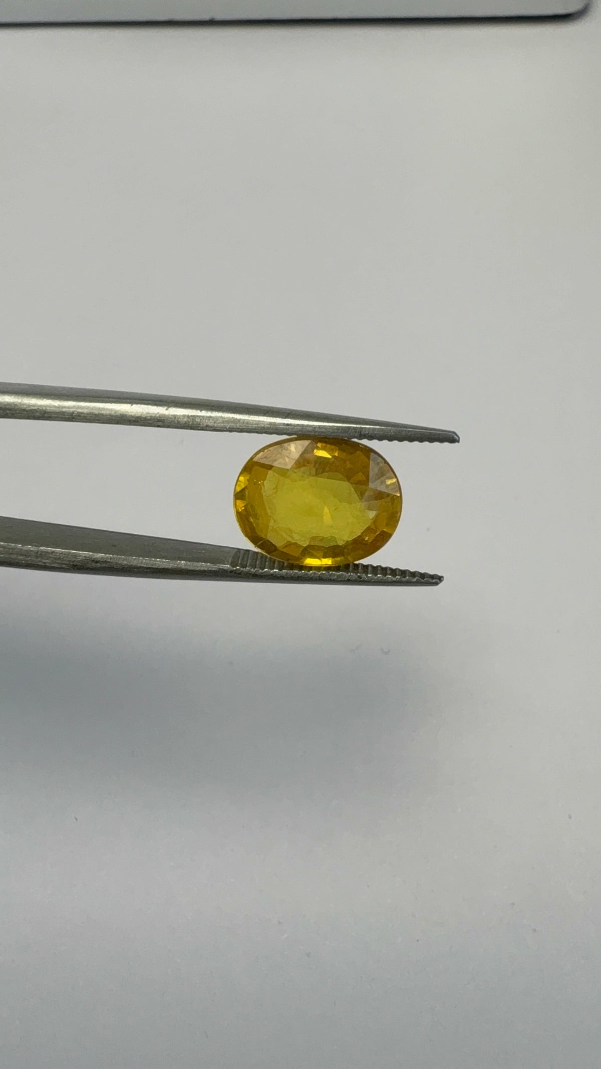 Yellow Sapphire 3.69 carat BKR-274 angled view