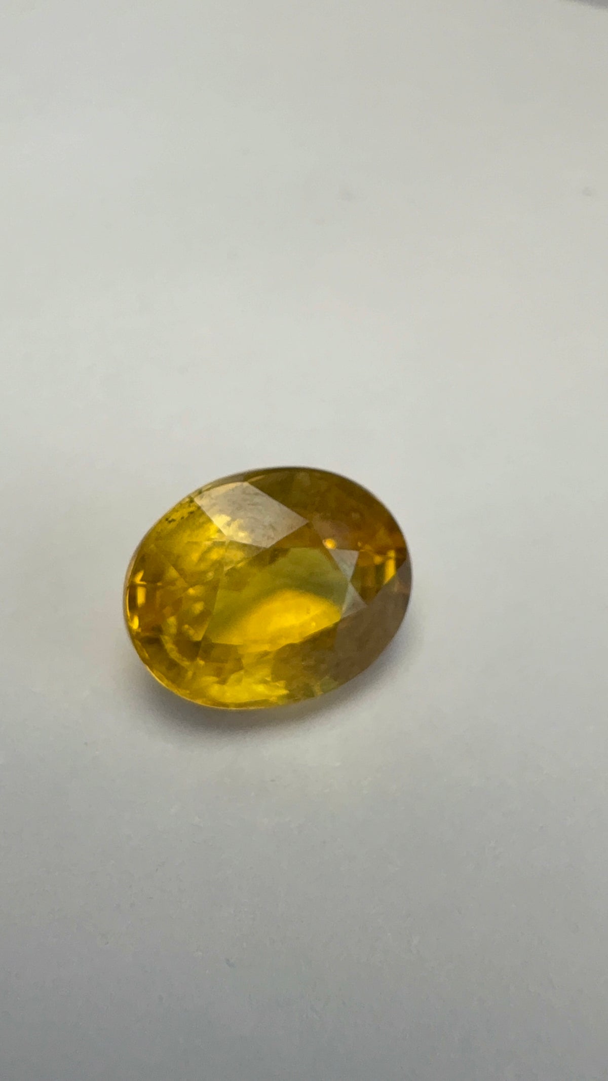 Yellow Sapphire 3.34 carat BKR-276 alternate face-up view