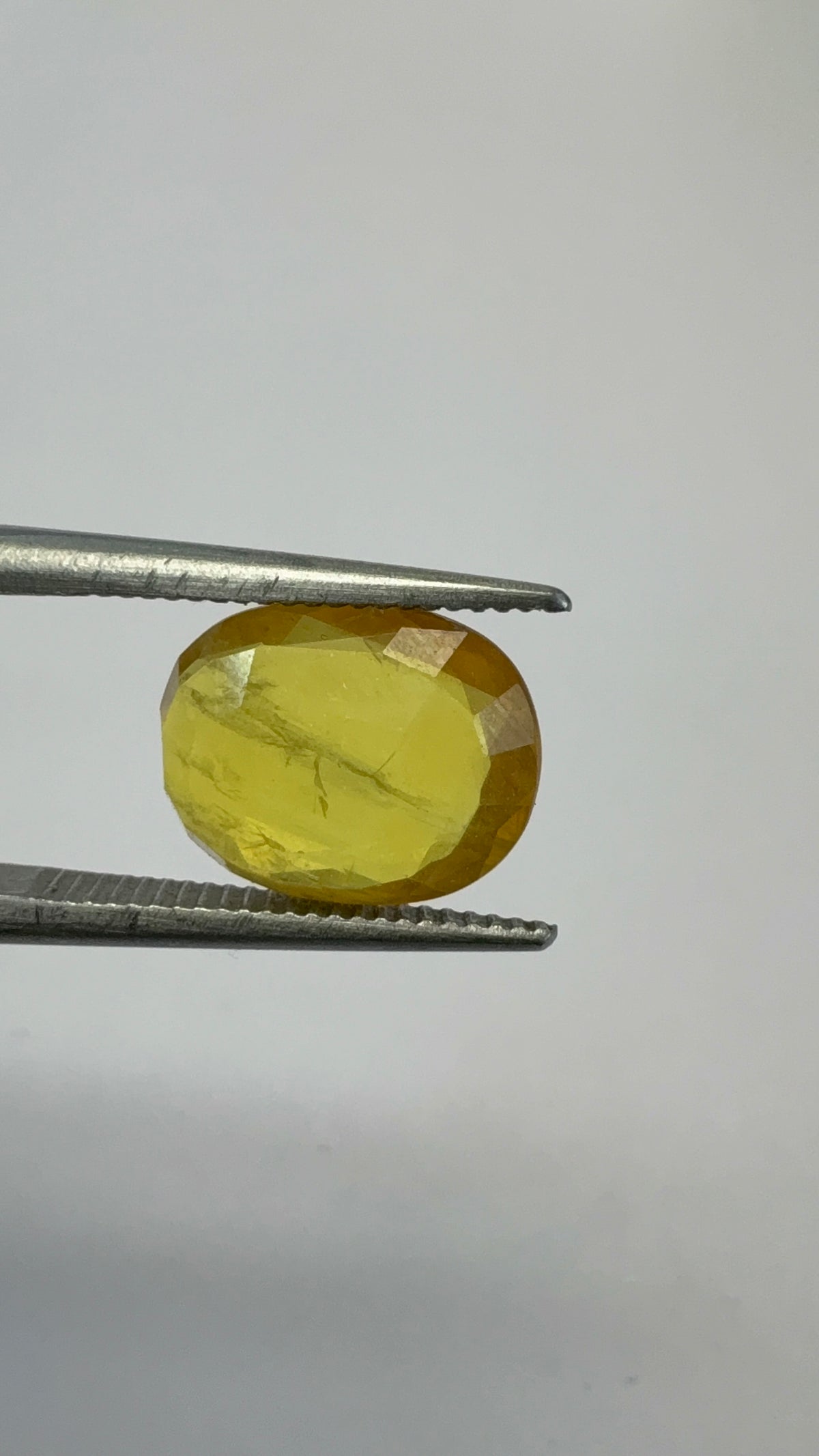 Yellow Sapphire 3.26 carat BKR-309 angled view