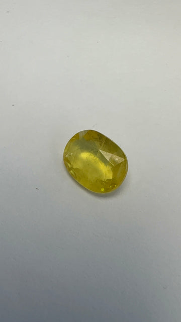 Yellow Sapphire 3.01 carat BKR-316 front view