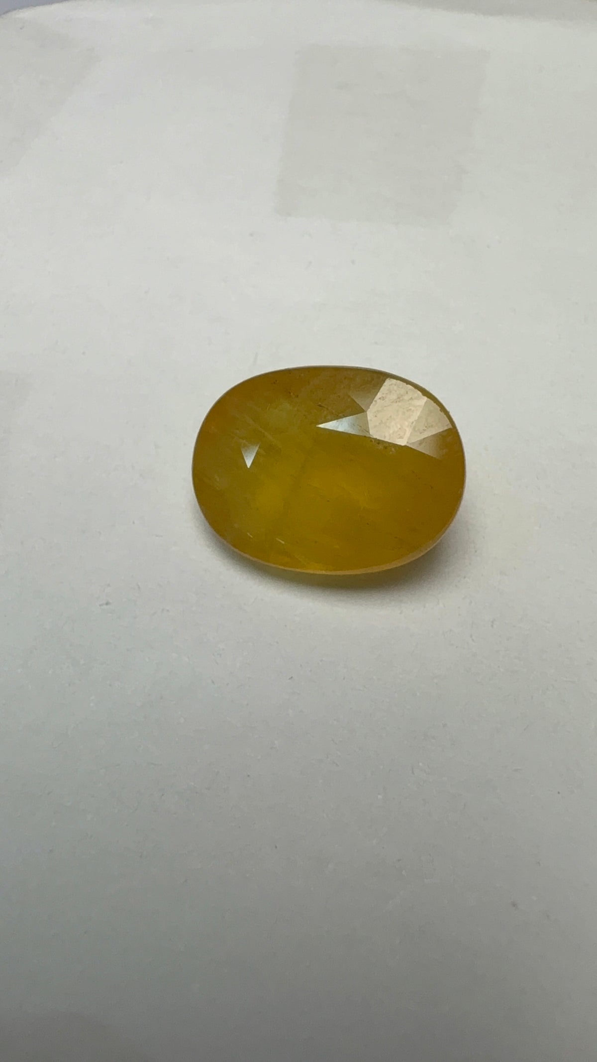 Yellow Sapphire 6.95 carat BKR-320 alternate face-up view