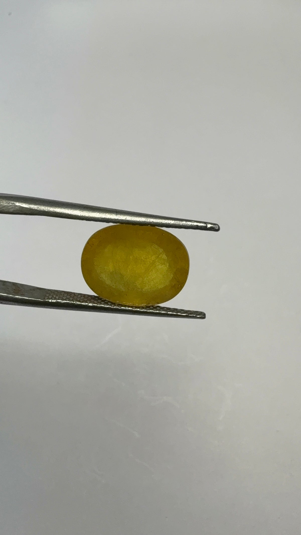 Yellow Sapphire 6.16 carat BKR-329 angled view