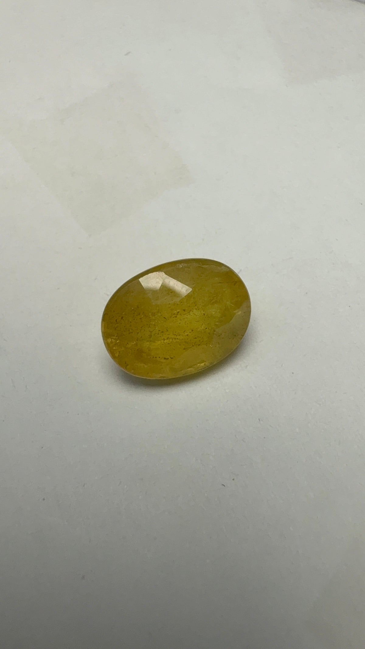 Yellow Sapphire 5.44 carat BKR-334 alternate face-up view