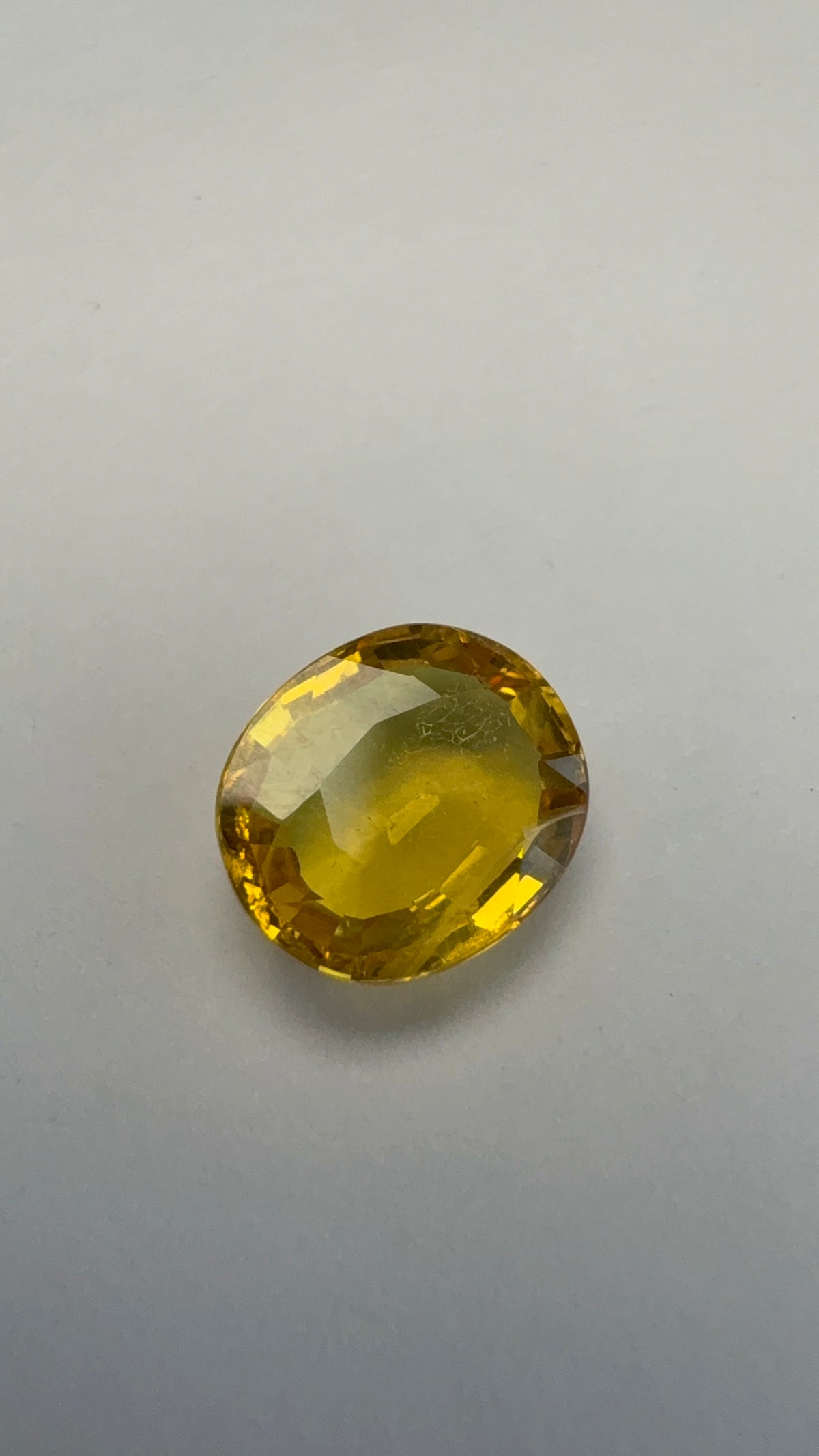 Yellow Sapphire 3.93 carat BKR-34 alternate face-up view