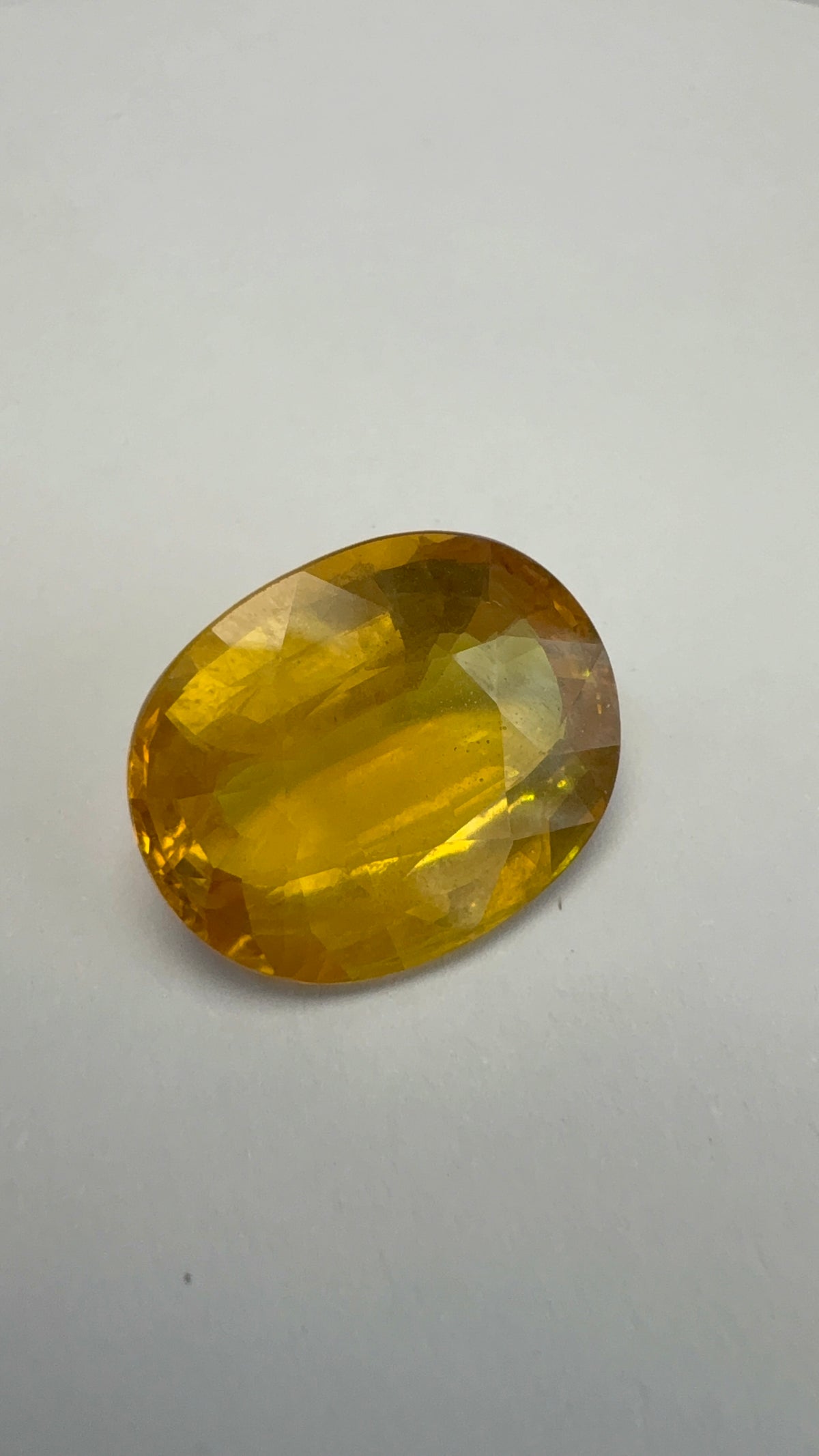Yellow Sapphire 9.41 carat BKR-76 alternate face-up view
