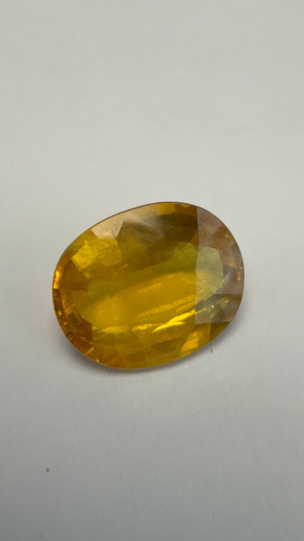 Yellow Sapphire 9.41 carat BKR-76 angled view