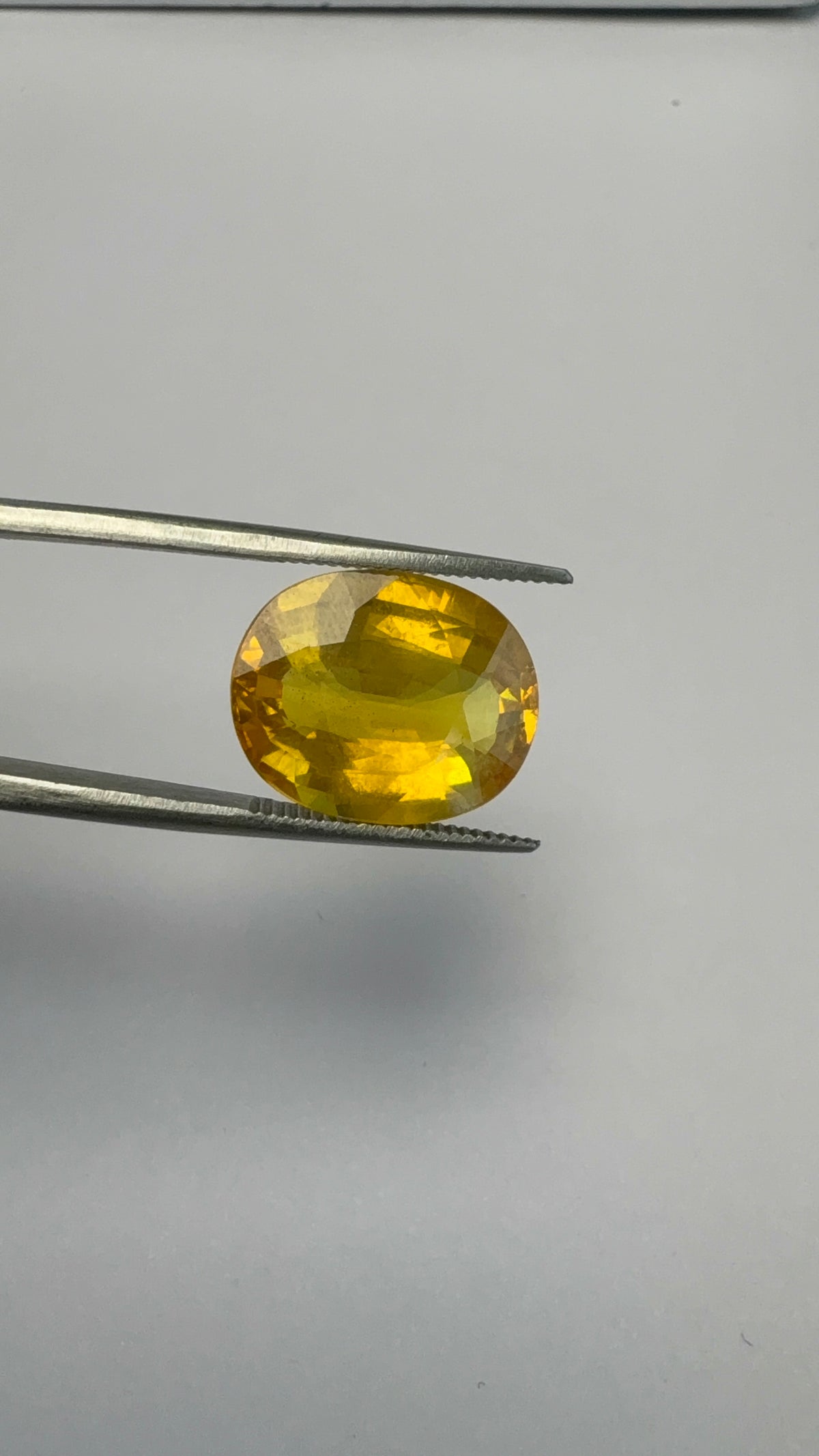 Yellow Sapphire 9.41 carat BKR-76 reverse view