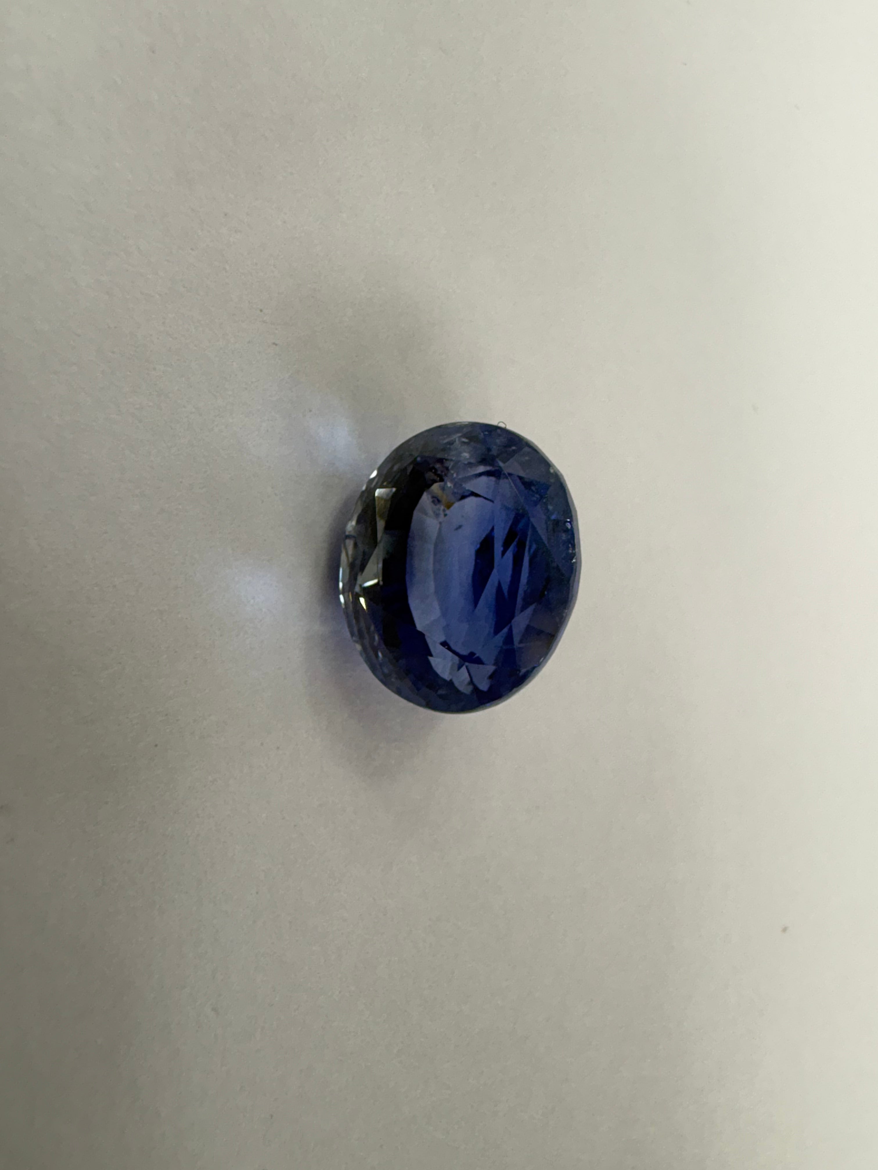 Blue Sapphire 8.25 carat BSR-10 alternate face-up view