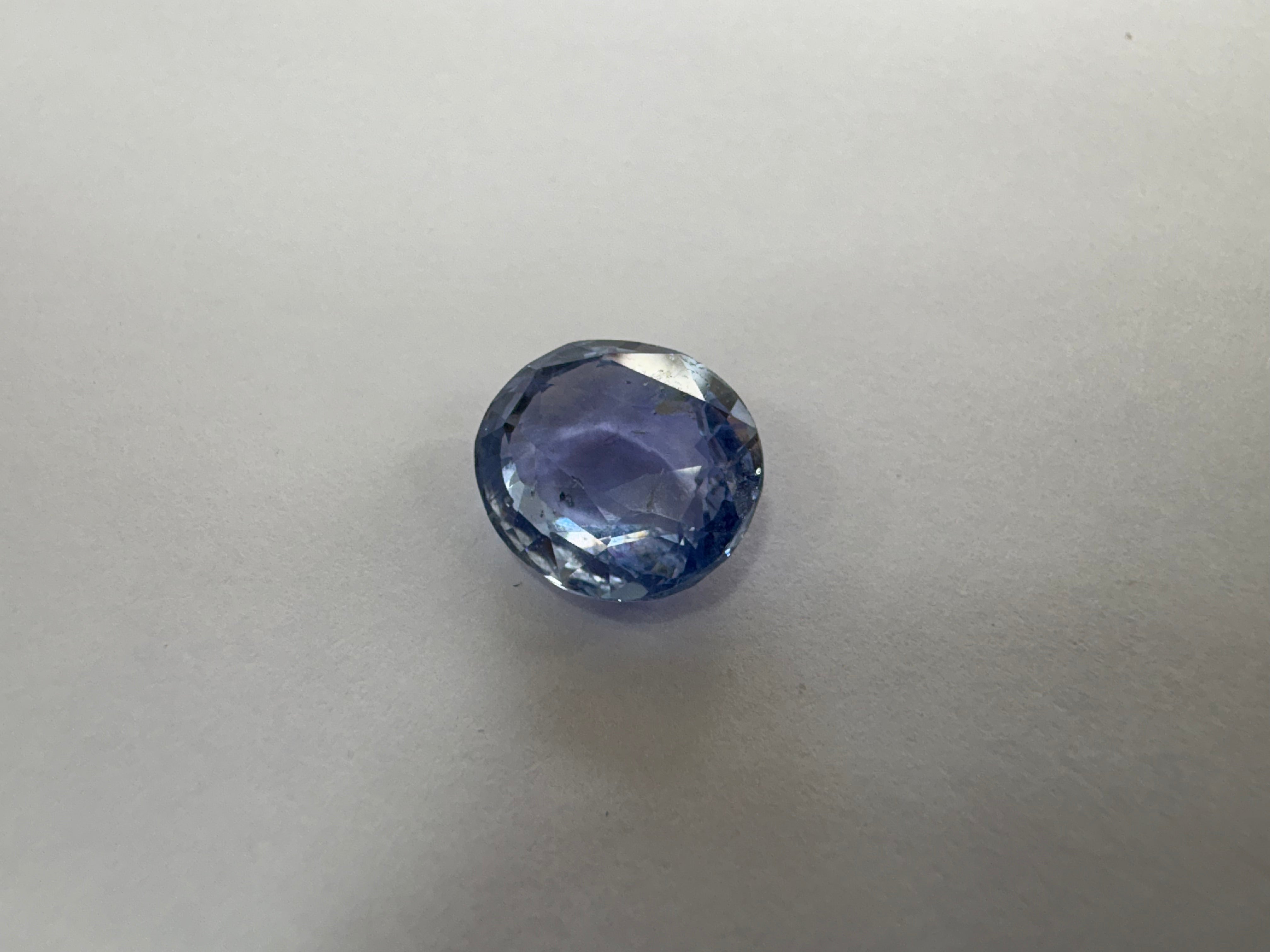 Blue Sapphire 5.50 carat BSR-35 alternate face-up view
