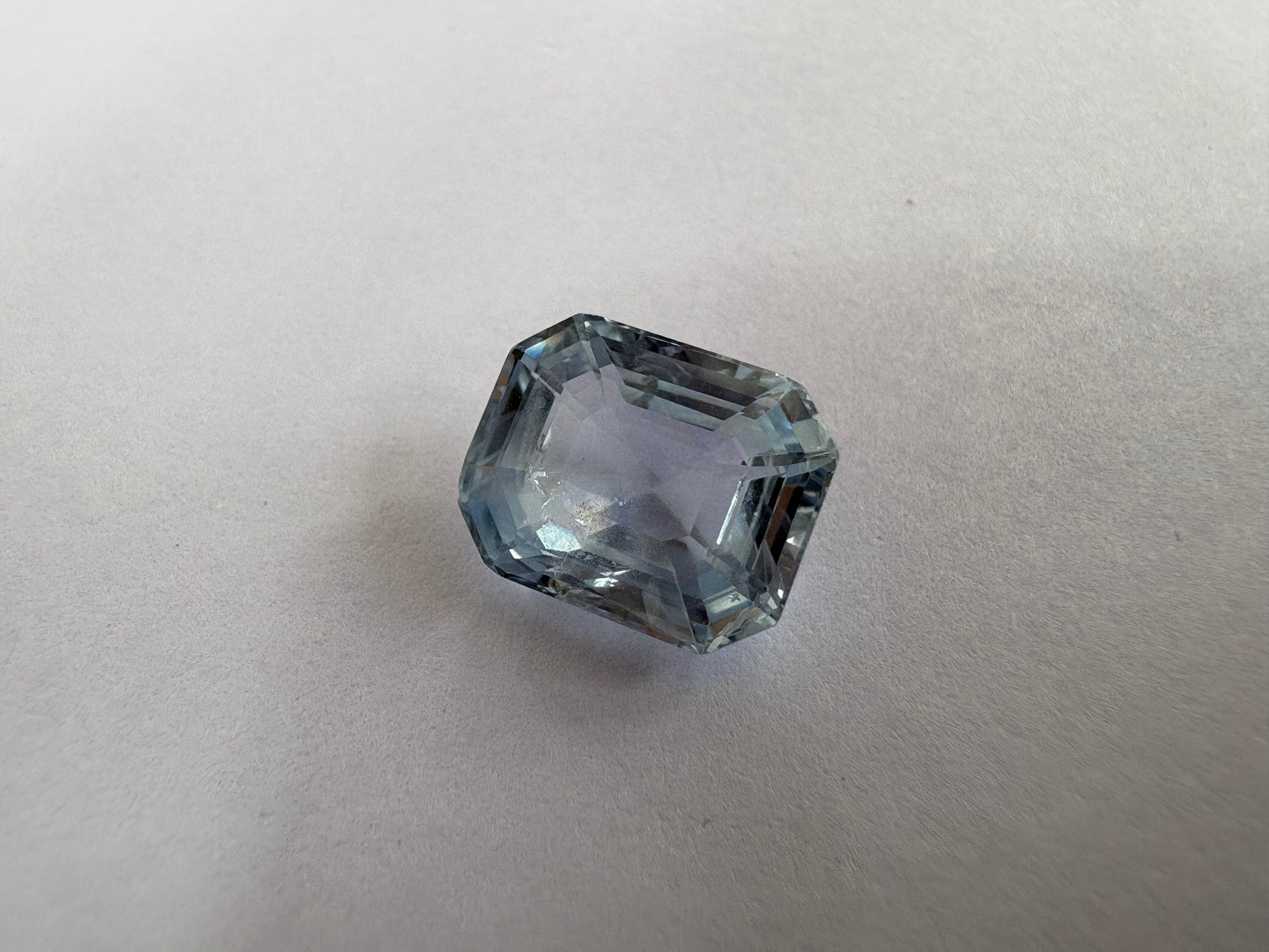 Blue Sapphire 9.55 carat BSR-42 alternate face-up view