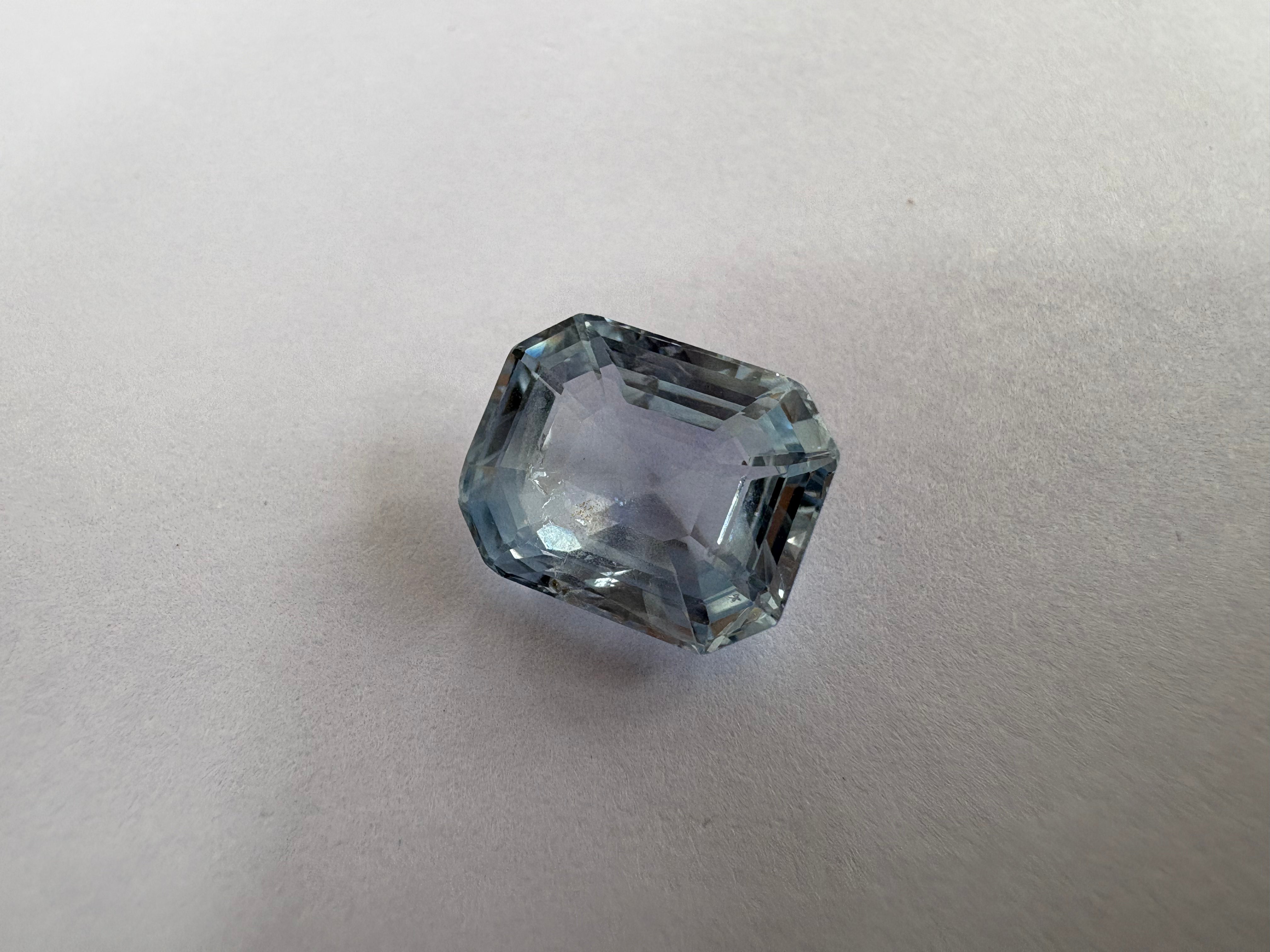 Blue Sapphire 9.55 carat BSR-42 alternate face-up view