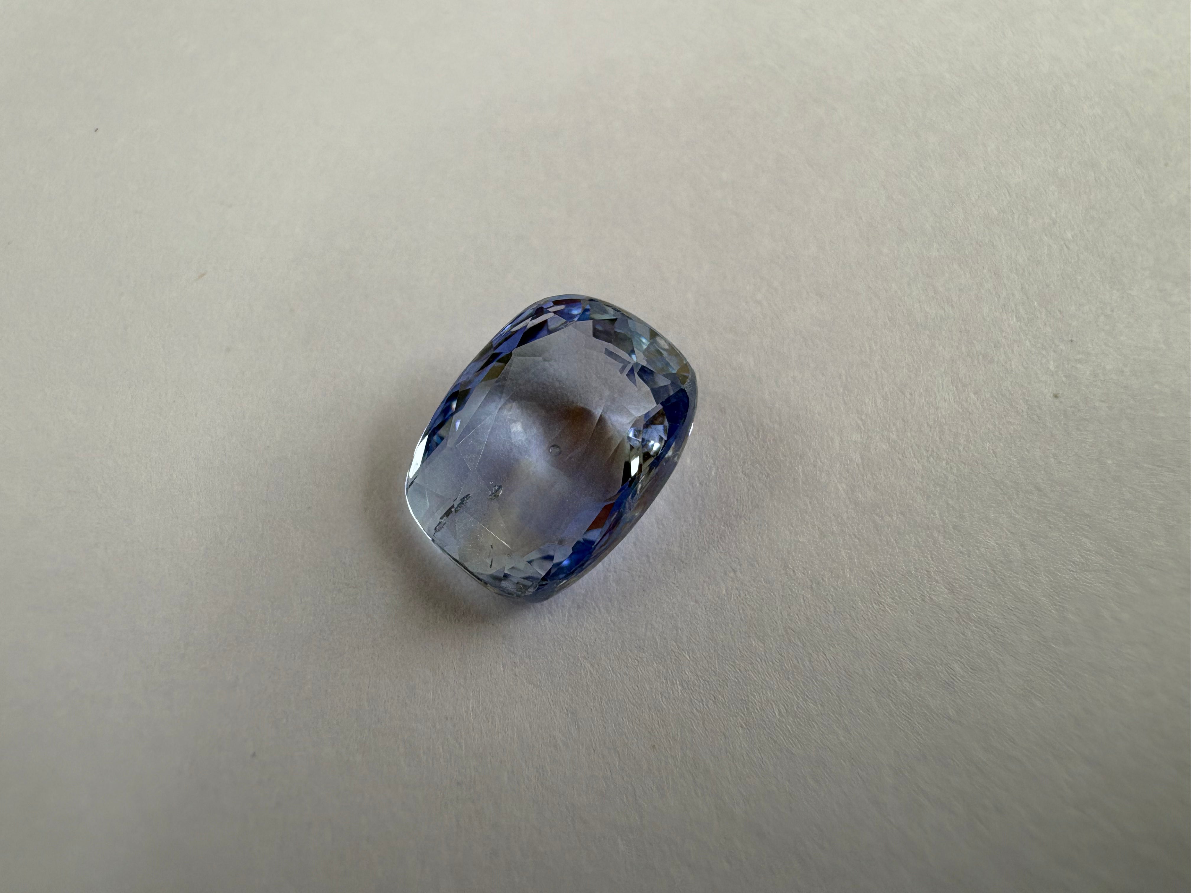 Blue Sapphire 4.01 carat BSR-65 reverse view
