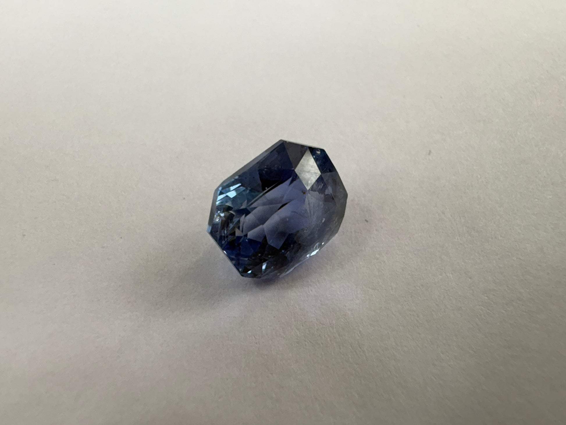 Blue Sapphire 5.07 carat BSR-66 angled view