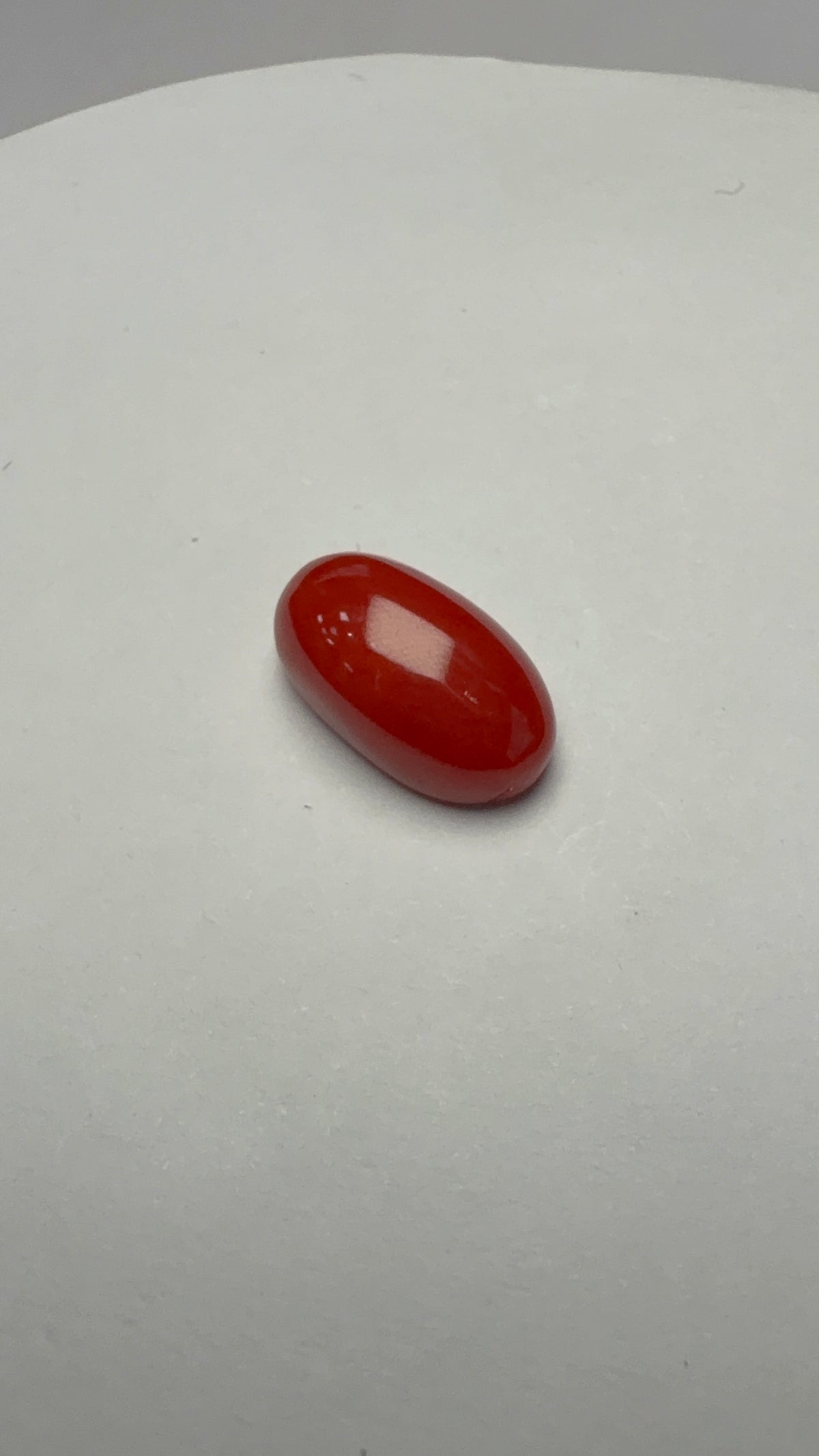 Red Coral 5.12 carat COR-100 face-up view