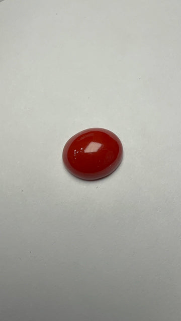 Red Coral 4.81 carat COR-108 front view