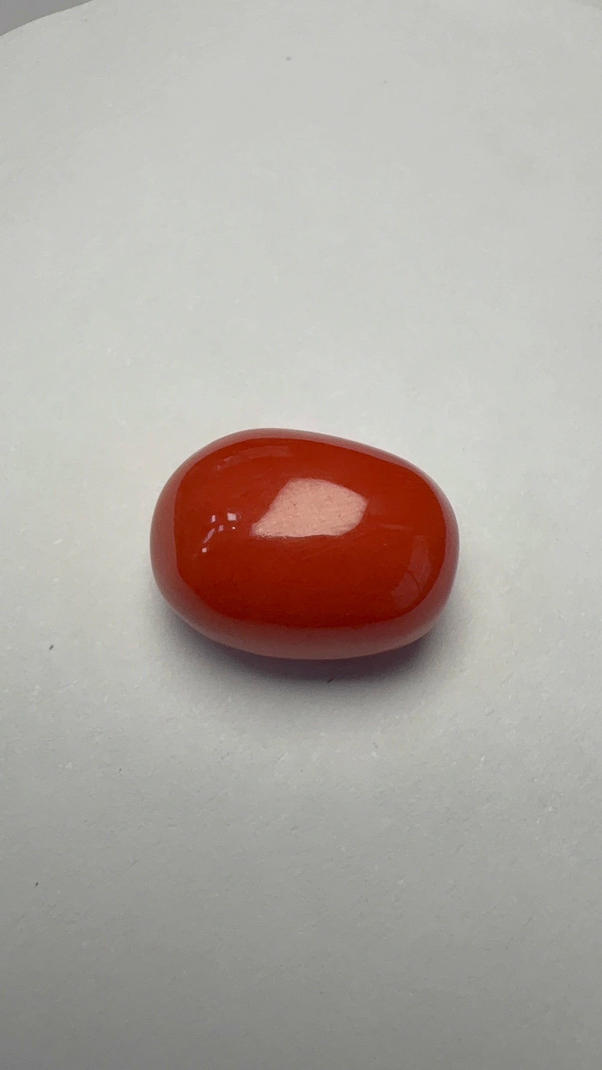 Red Coral 12.64 carat COR-111 alternate face-up view