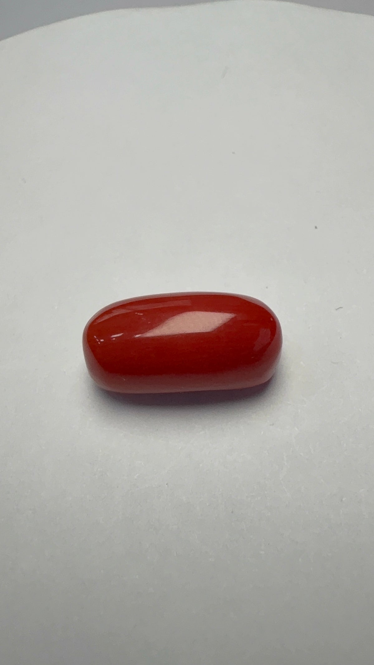 Red Coral 5.95 carat COR-154 face-up view