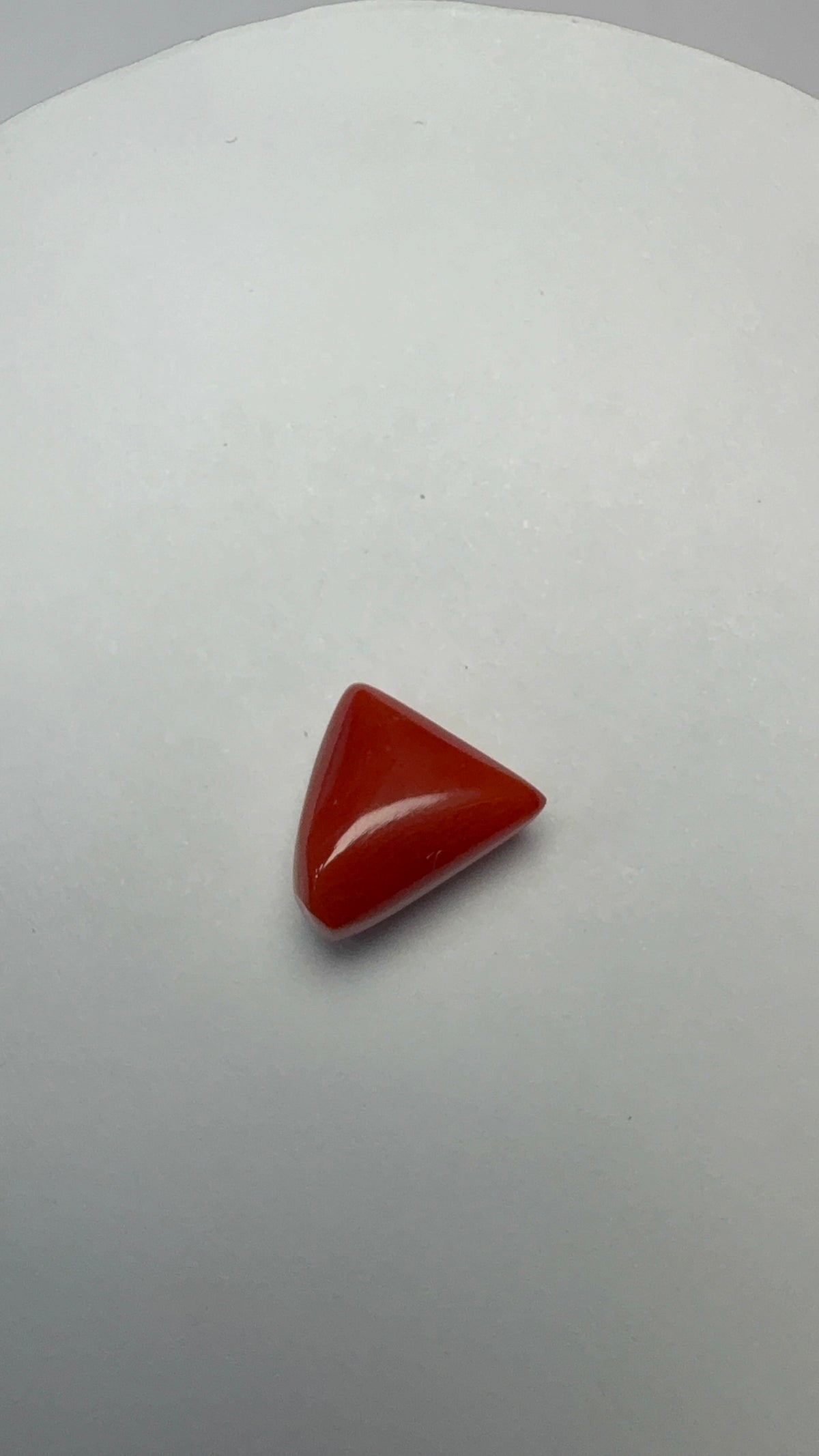 Red Coral 6.50 carat COR-157 face-up view