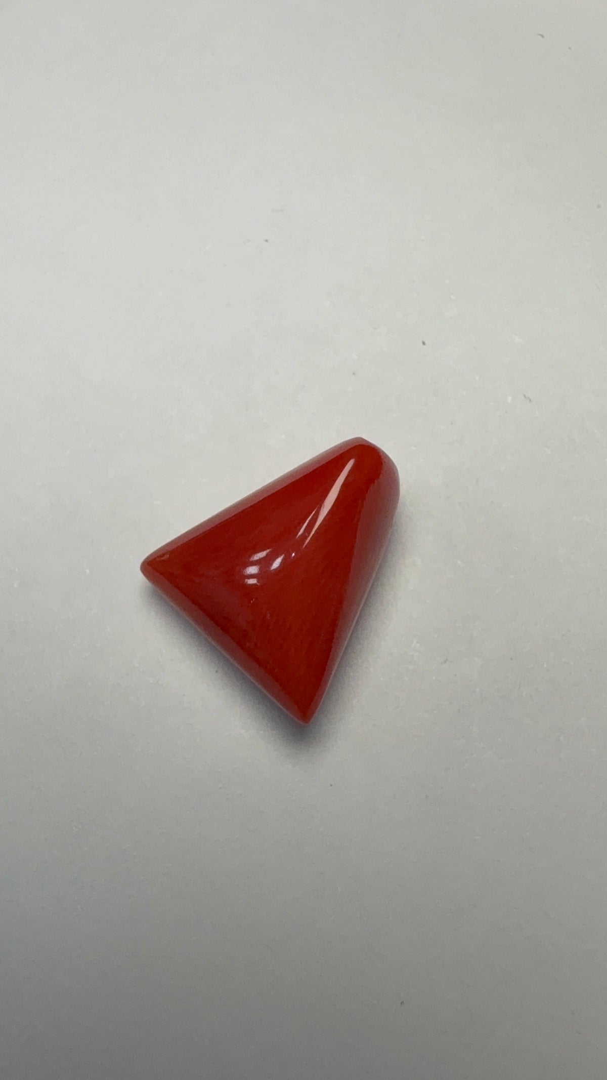 Red Coral 6.25 carat COR-159 face-up view