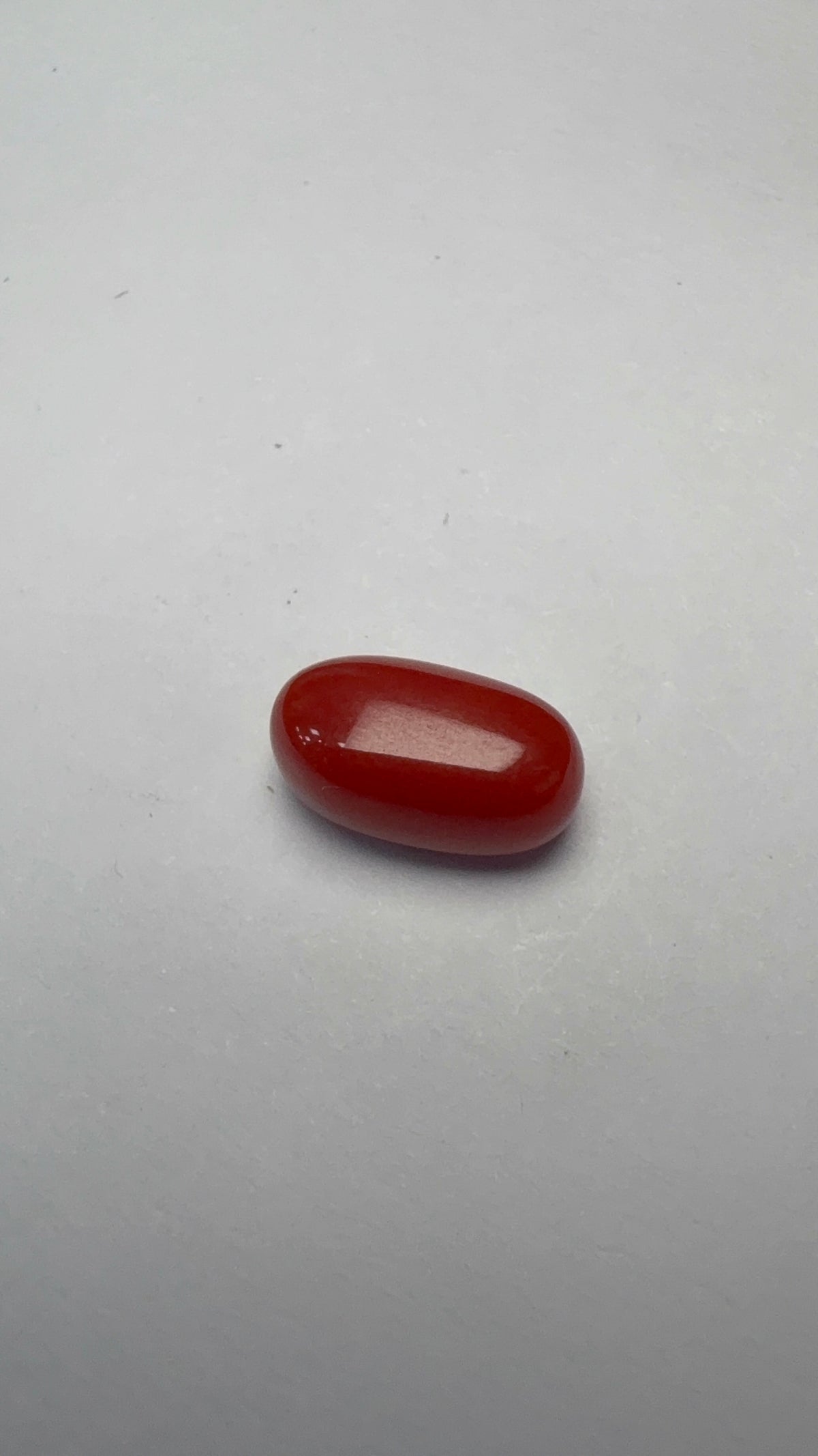 Red Coral 3.15 carat COR-175 face-up view