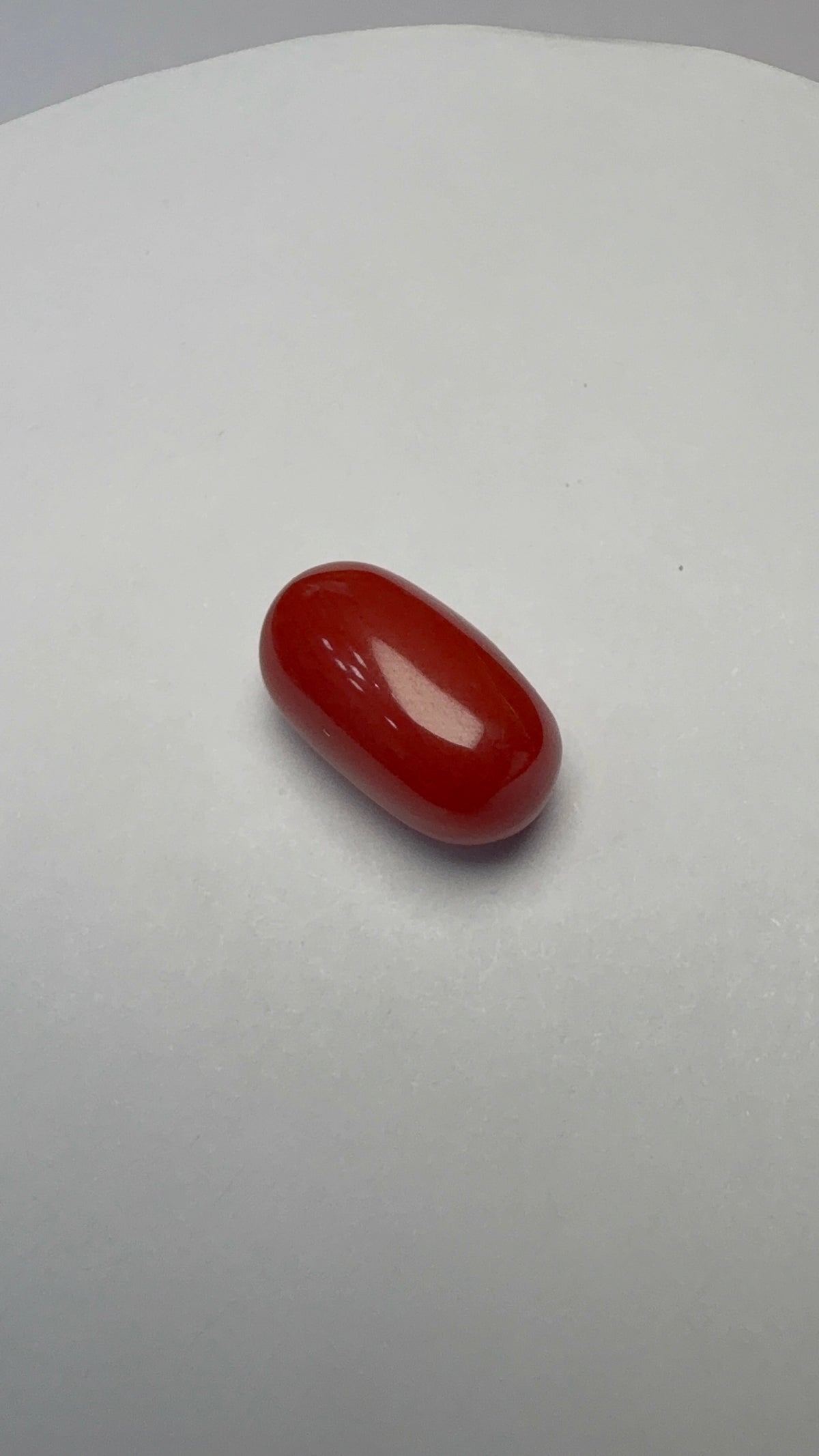 Red Coral 8.20 carat COR-177 alternate face-up view