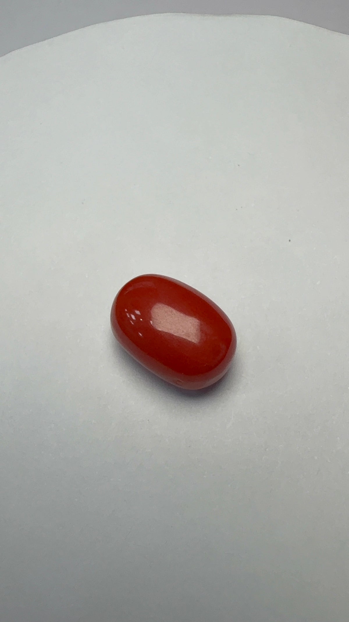 Red Coral 7.31 carat COR-179 alternate face-up view