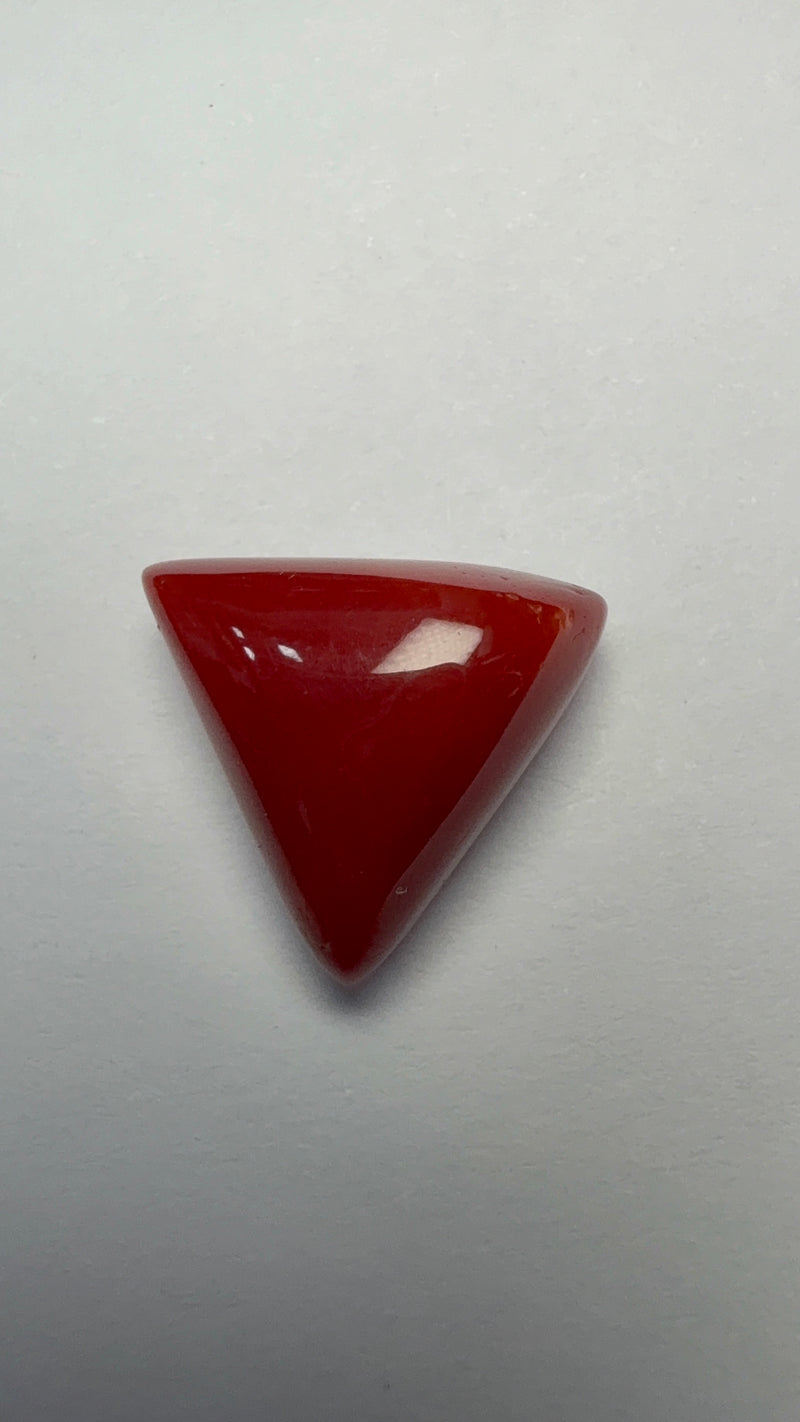 Red Coral – 8.36 Carat – Italy – Triangular