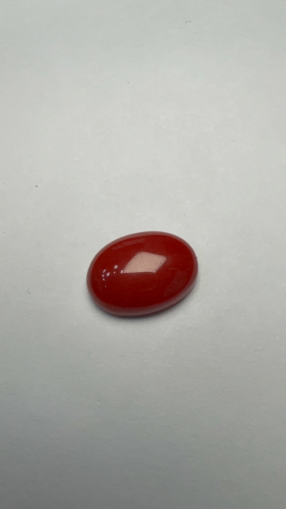 Red Coral 4.22 carat COR-26 alternate face-up view