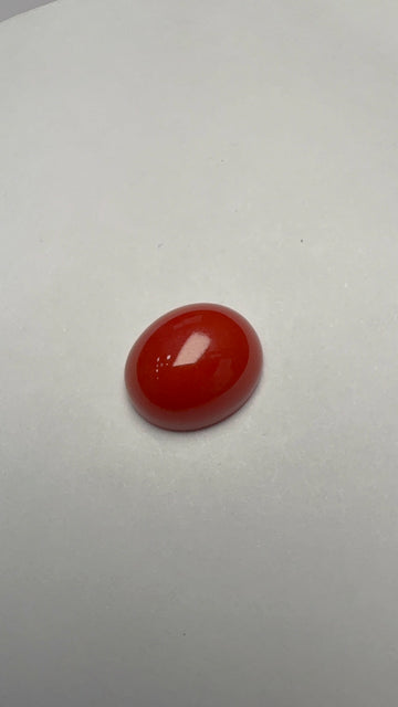 Red Coral 5.21 carat COR-75 front view