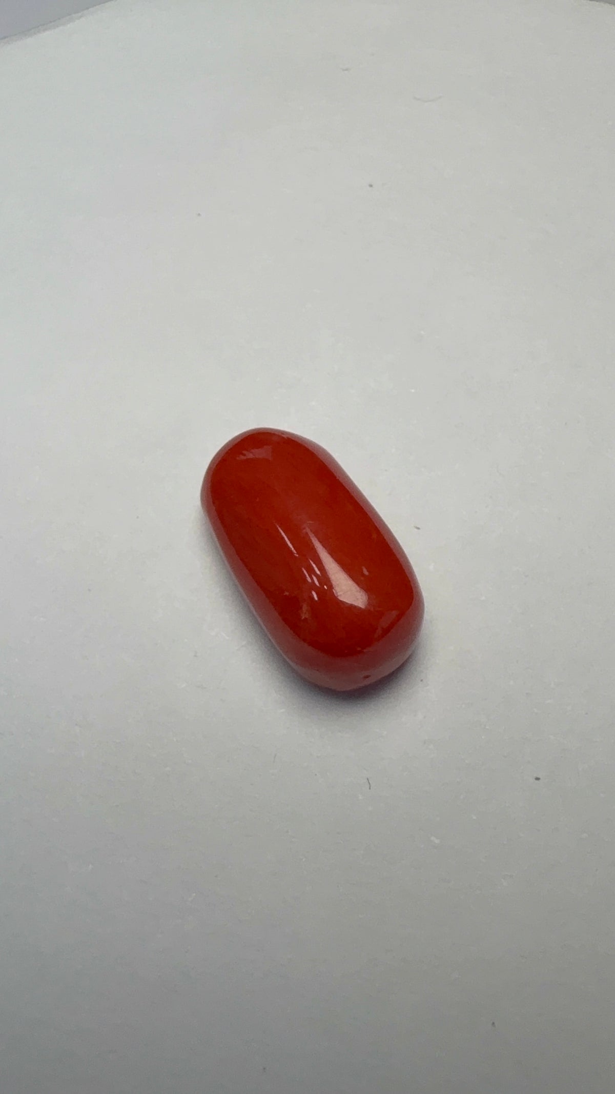 Red Coral 6.62 carat COR-78 alternate face-up view