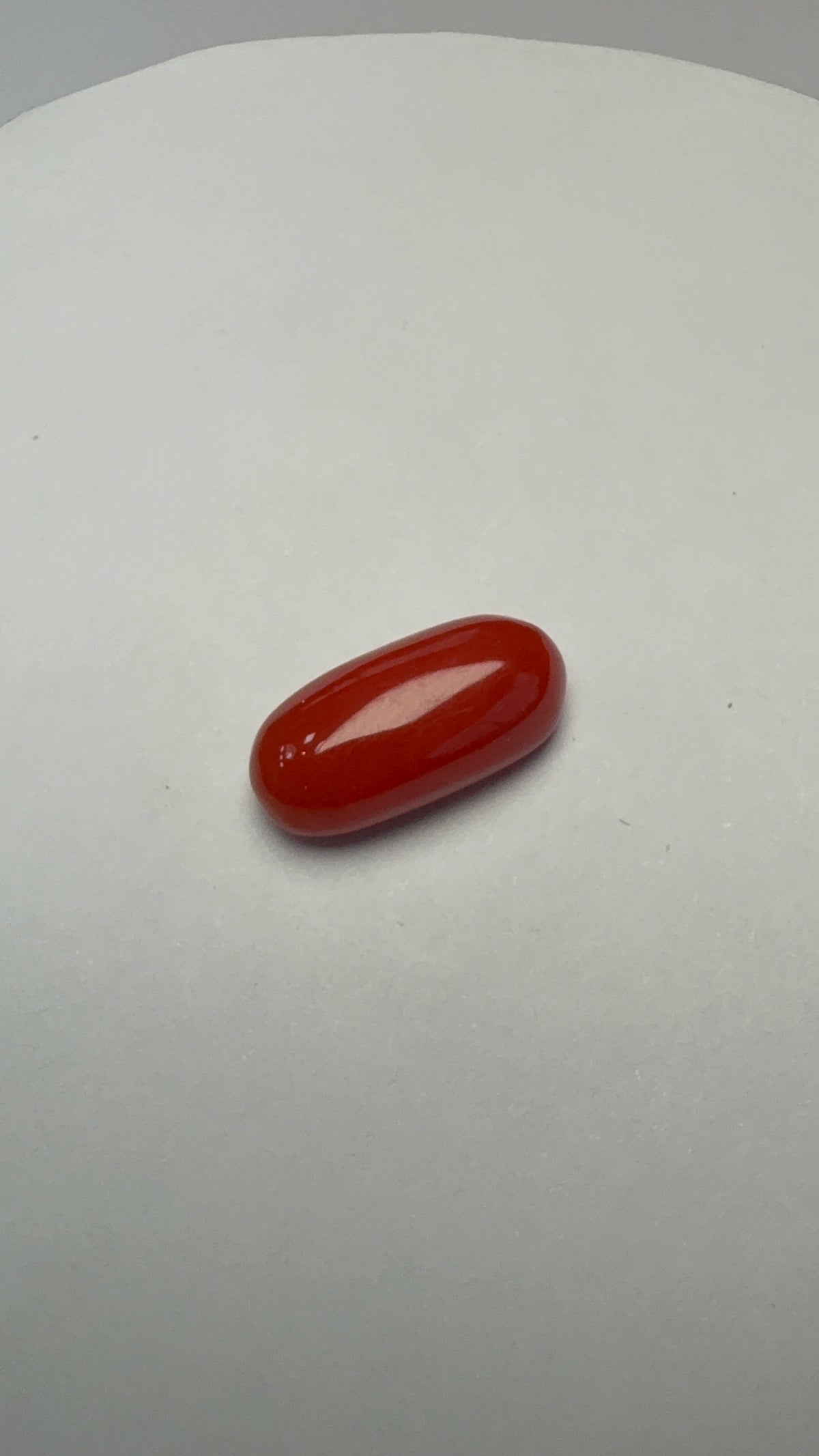 Red Coral 5.51 carat COR-91 face-up view