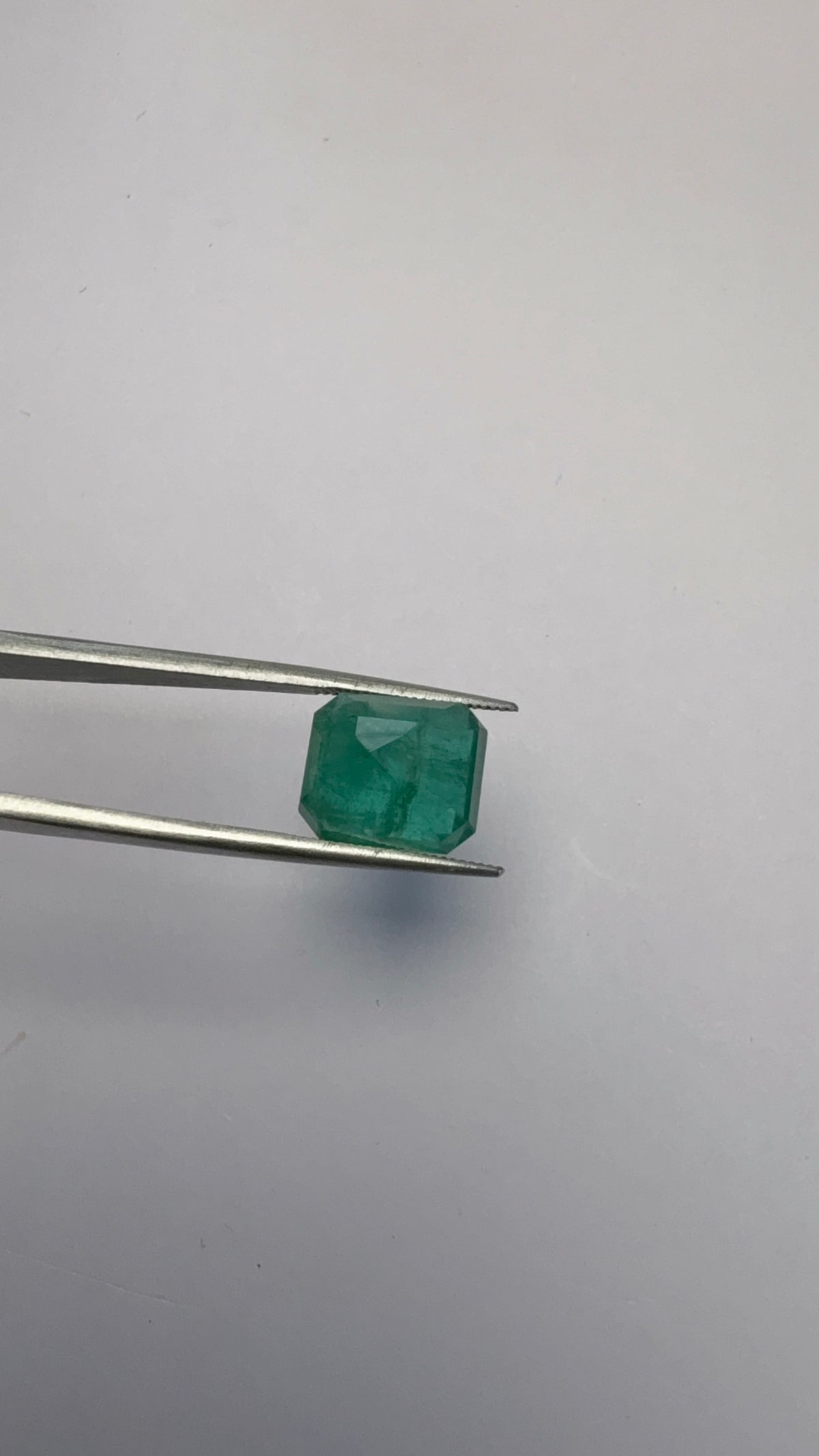 Emerald 6.55 carat EMER-112 angled view