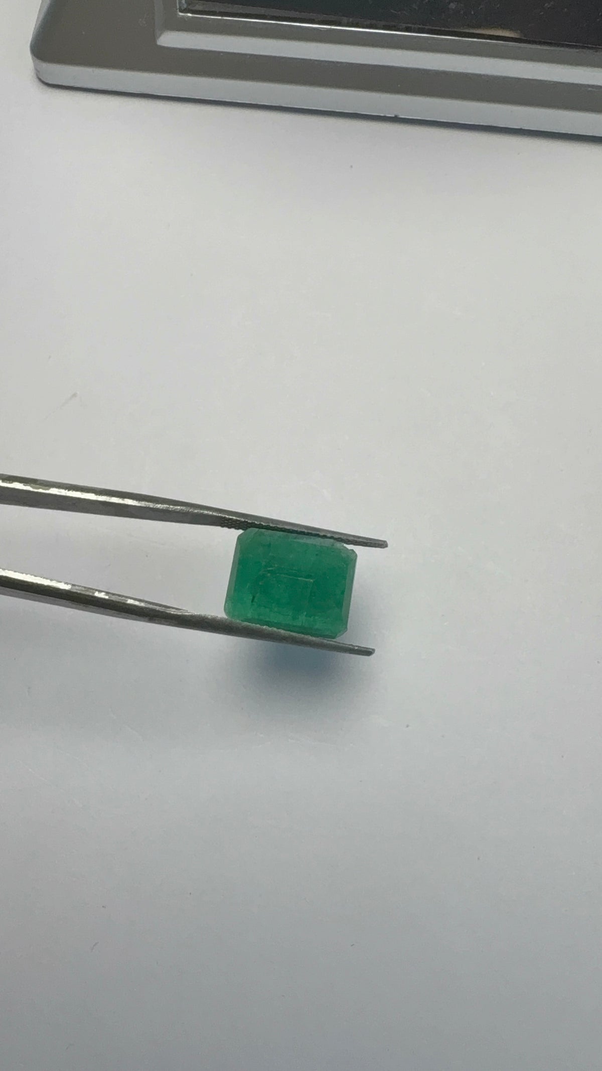 Emerald 5.82 carat EMER-117 angled view